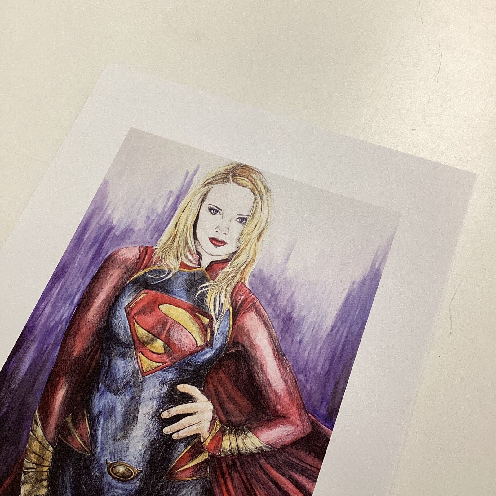 Super Girl Signed Art Print by Becky Knapp6