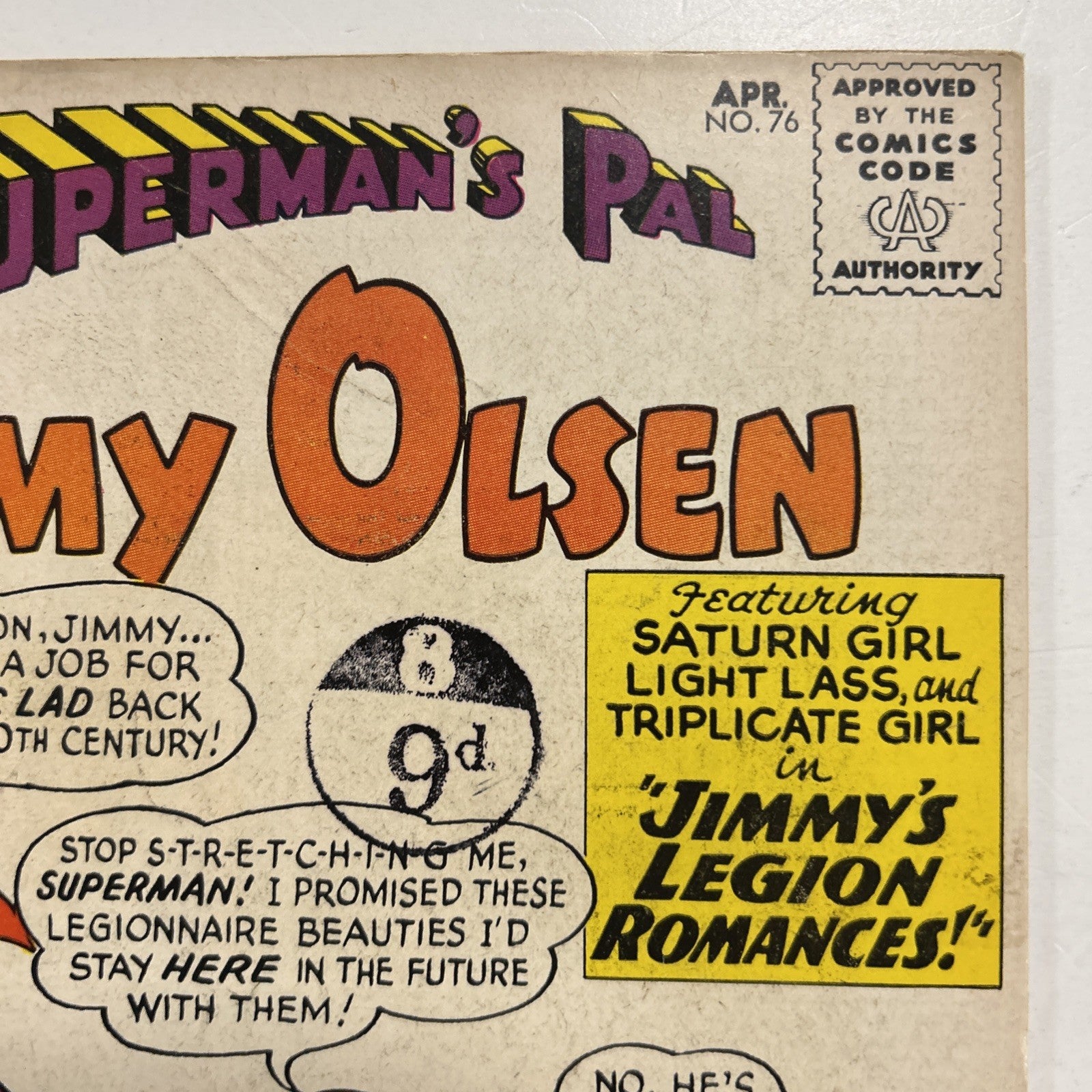 Superman's Pal Jimmy Olsen #76 1964 VG+ Pence Stamp4