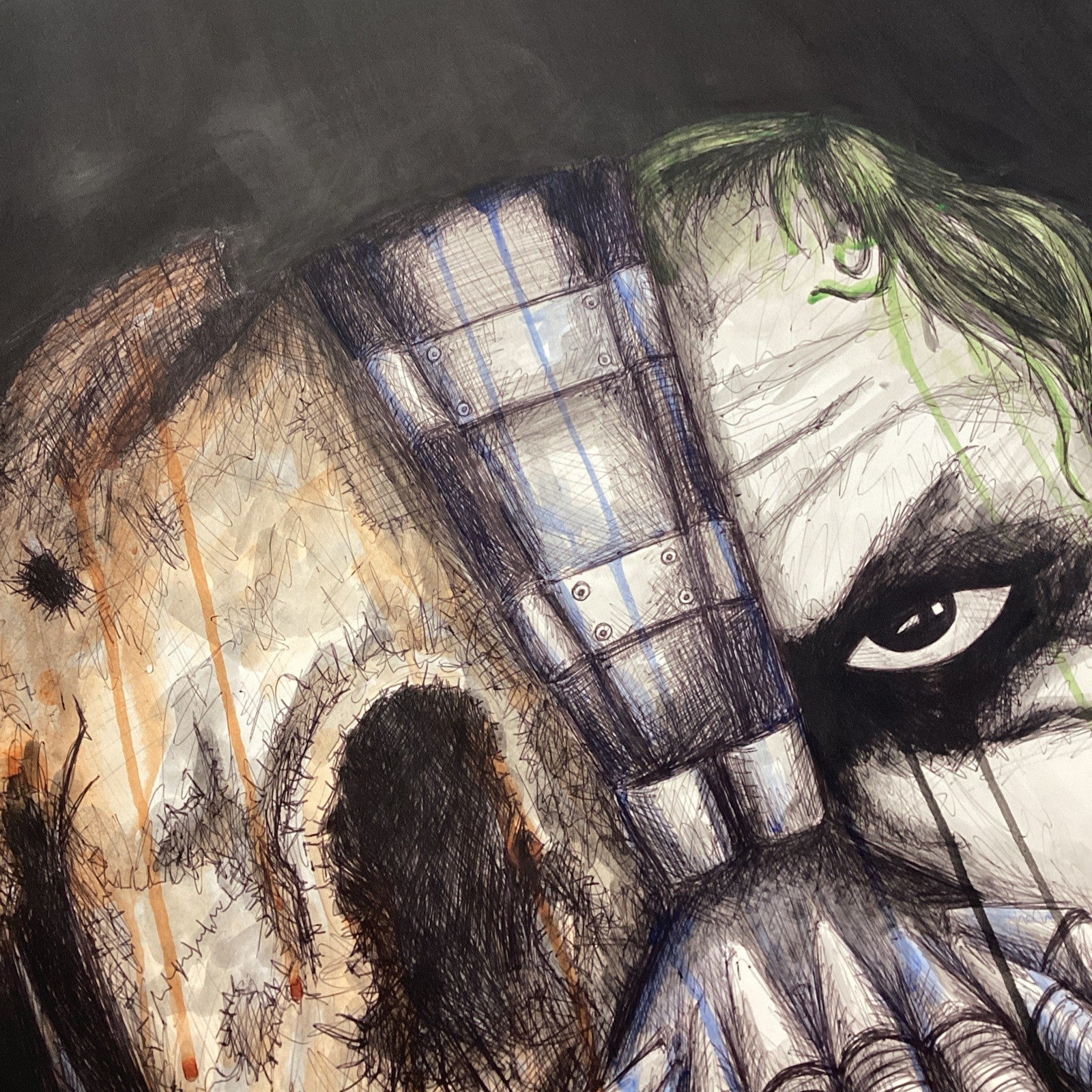 Trilogy (Joker/Bain/Scarecrow) Original Art by Becky Knapp with COA (80x59cm)4