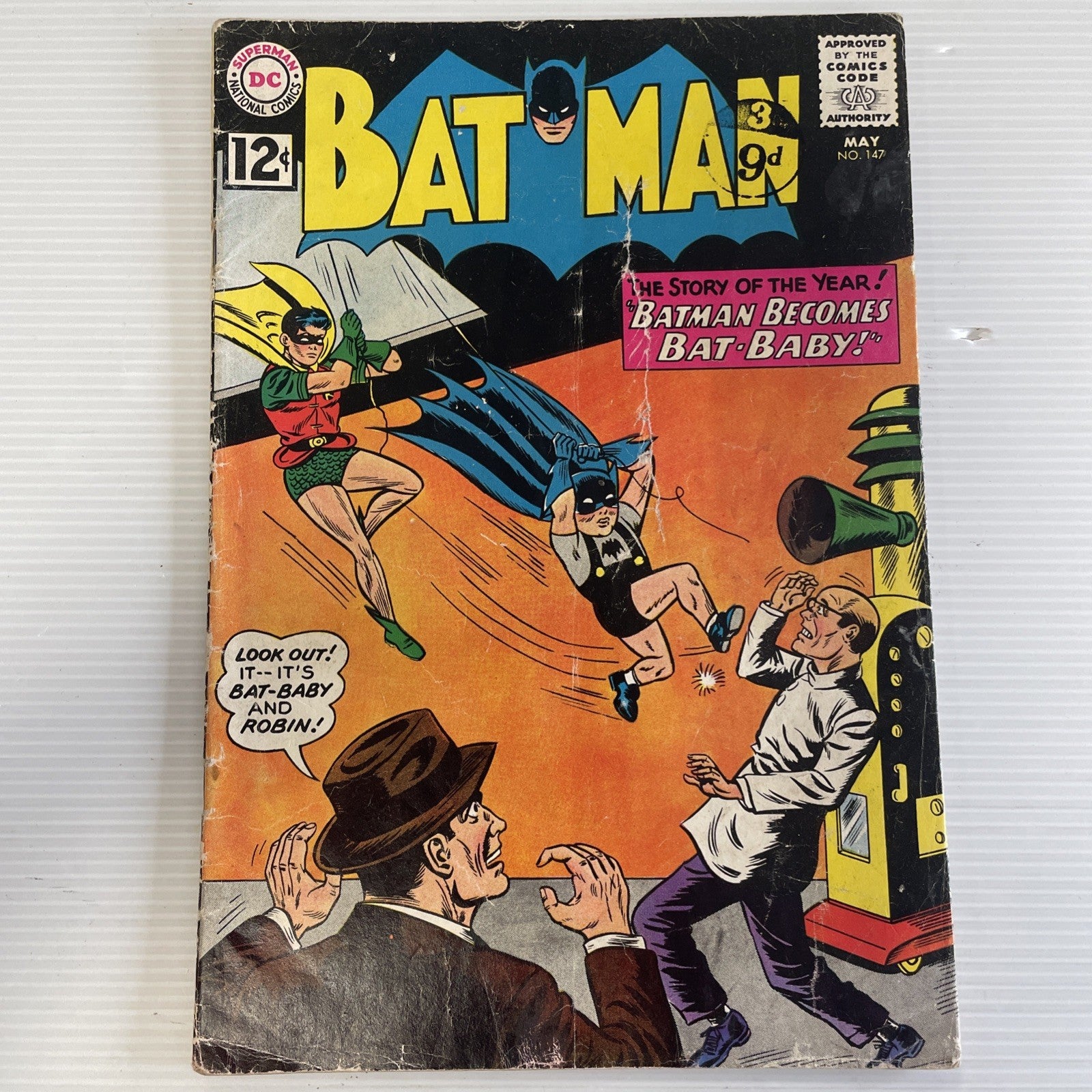 Batman #147 1962 GD+ Pence Stamp **80mm tear in front cover0