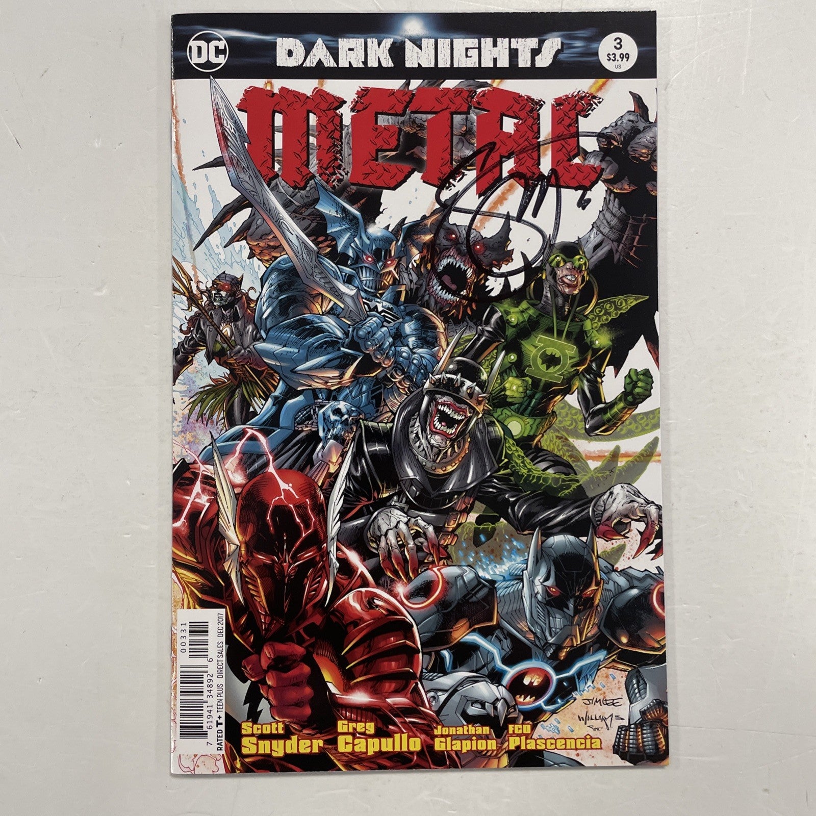 Dark Knights Metal  #3 2017 NM Jim Lee Variant Signed Scott Snyder0