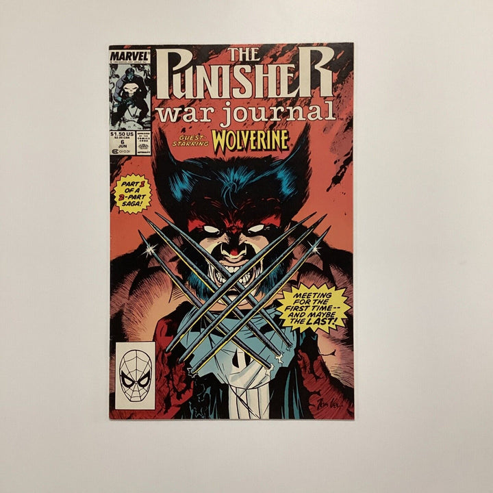 The Punisher War Journal #6 1989 FN/VF Punisher vs Wolverine