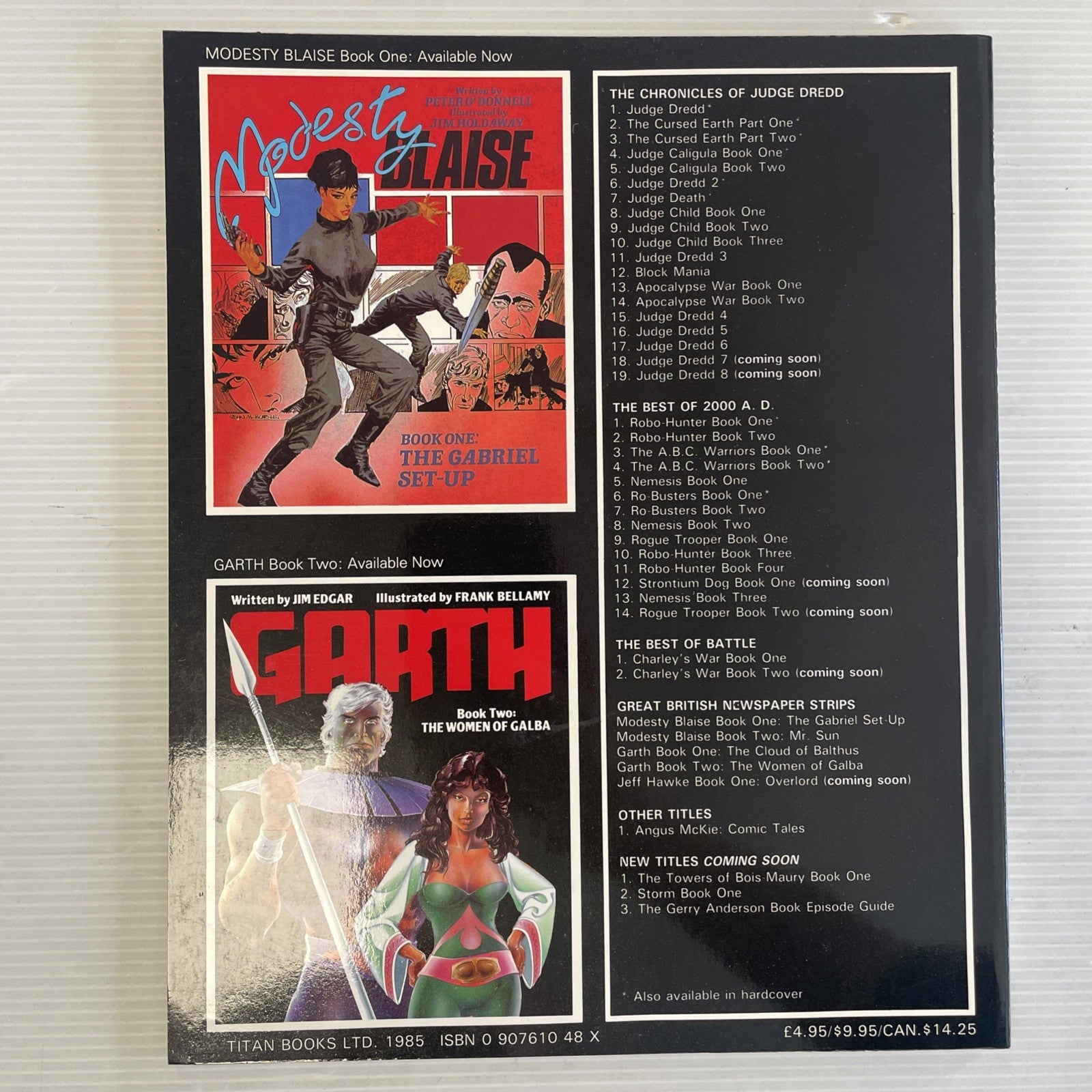 Modesty Blaise: Blaise Book Two Titan Books 1985 Graphic Novel4