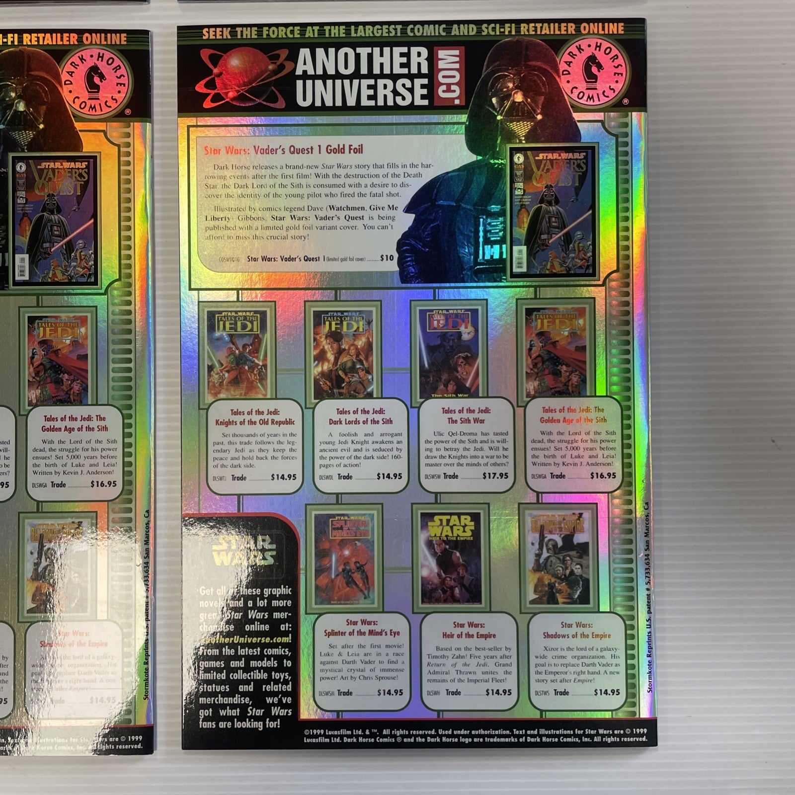 Star Wars Prelude To Rebellion #1-6 1999 Another Universe Exclusive #1 Signed14
