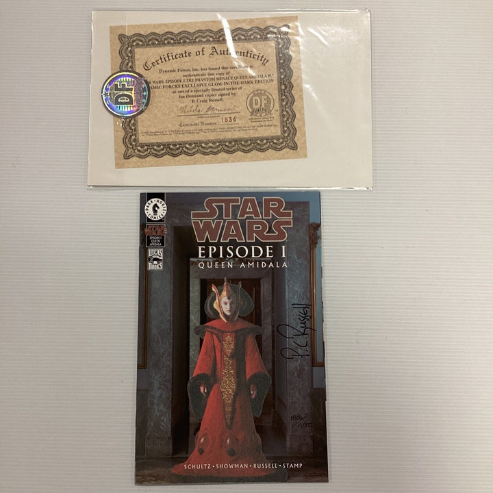 Star Wars Episode 1 Amidala 1999 NM glow In Dark Signed Craig Russell 1836/10000