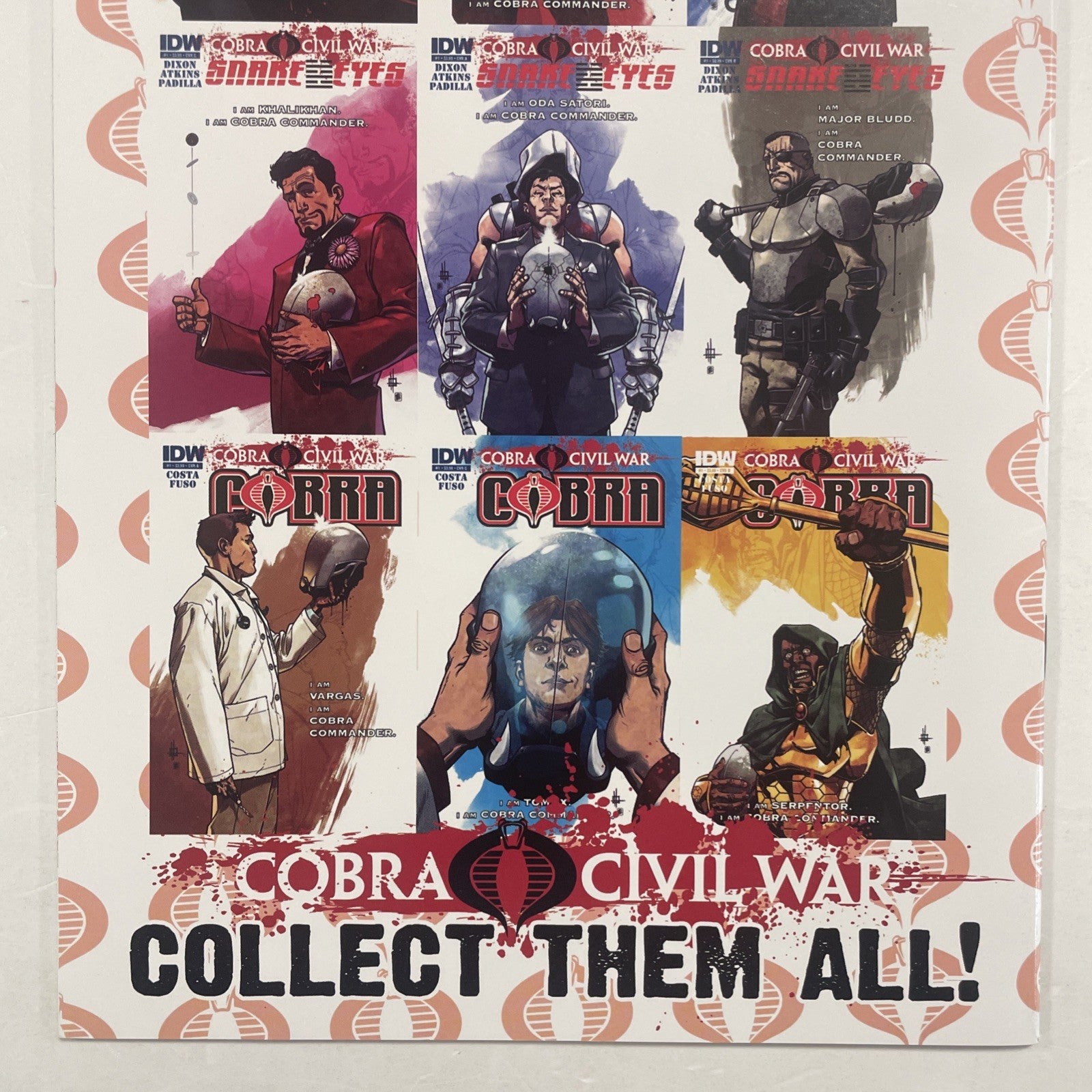 G.I. Joe Cobra Civil War #0 2011 NM Dell'Otto Snake Eyes Variant Cover B6