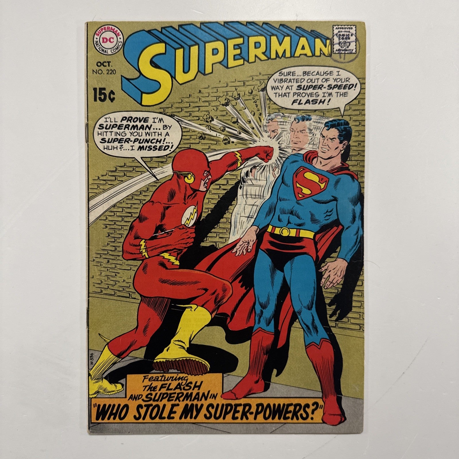 Superman #220 1969 FN+ Pence Stamp0