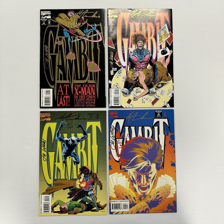 Gambit #1-4 1993 VF/NM ALL FOUR Signed By Howard Mackie & Lee Weeks DF CoA