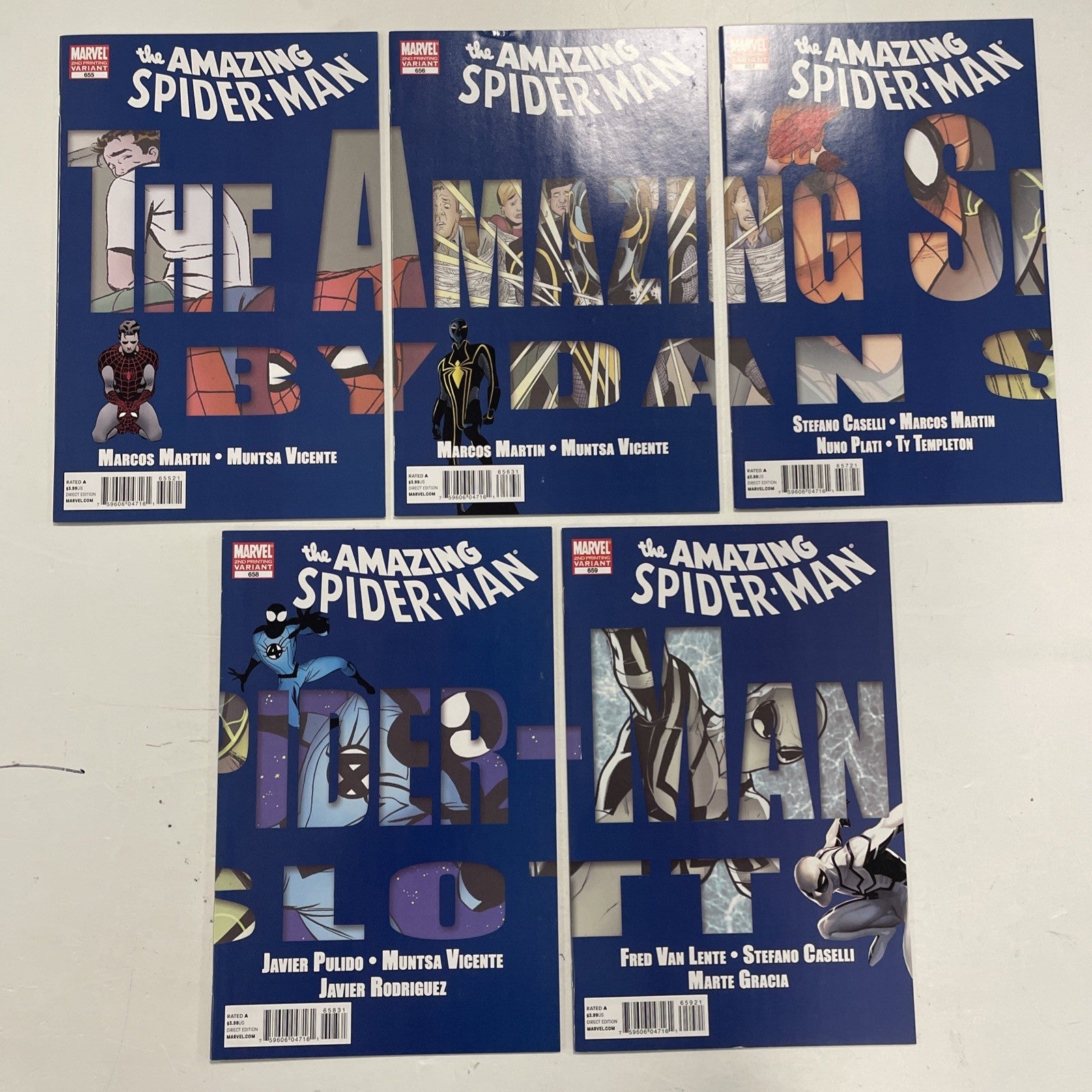 Amazing Spider-man #655-659 2011 2nd Print Variants  Complete Puzzle Set0