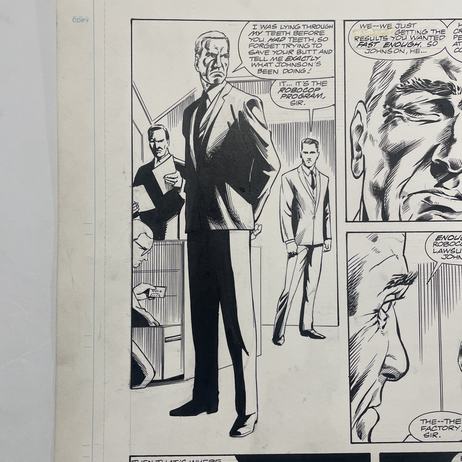 Lee Sullivan Original Art for Marvel's Robocop #15 Page 11 19914