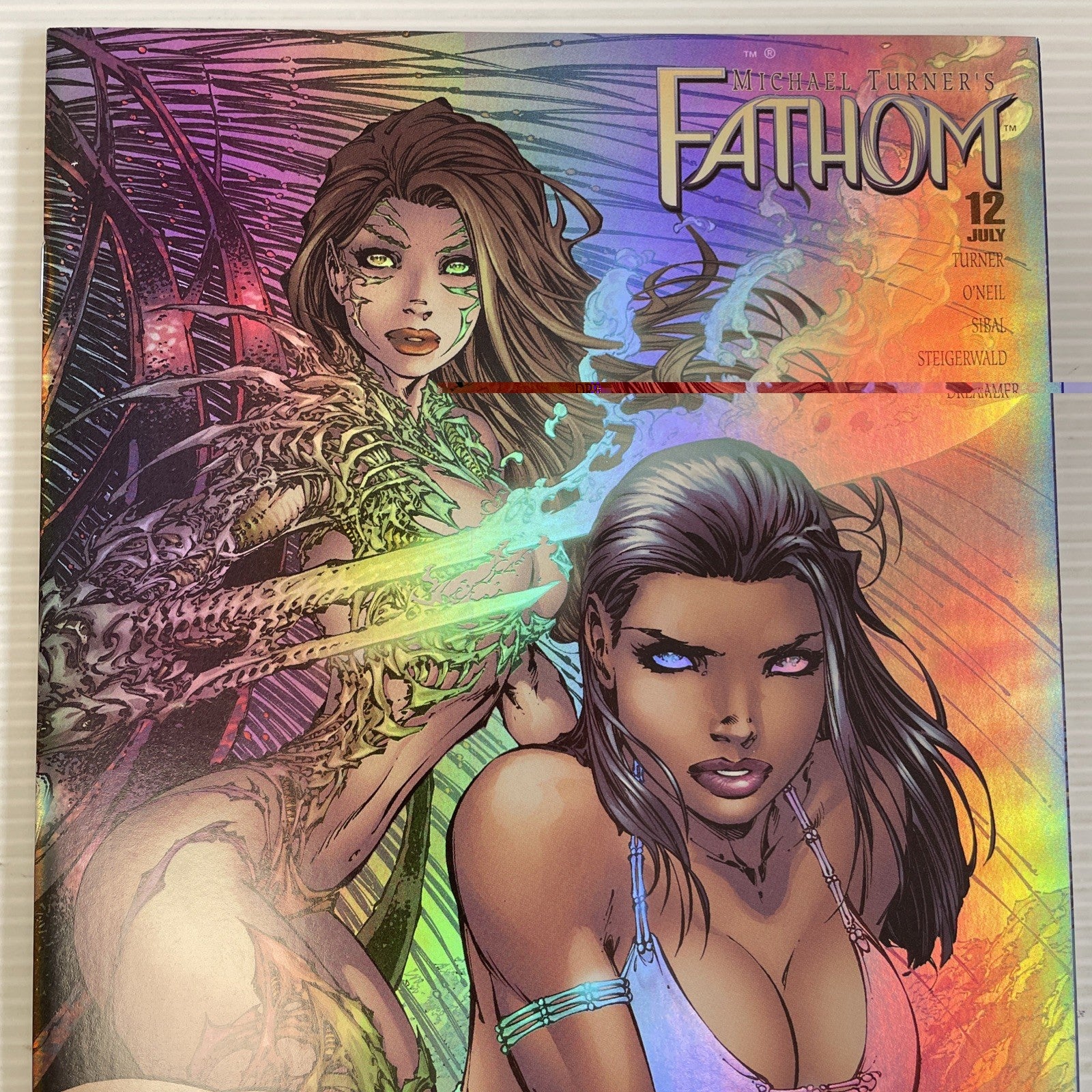 Fathom #12 2000 VF/NM Holochrome Foil Wraparound Variant Michael Turner's1