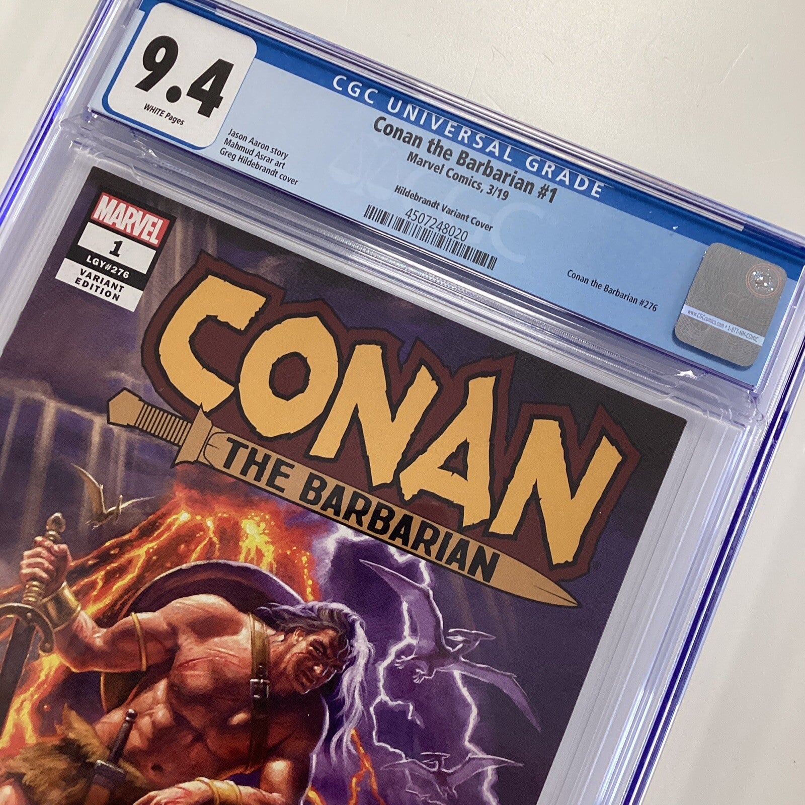 Conan The Barbarian #1 2019 CGC 9.4 White Pages Greg Hildebrandt 1:500 Variant3