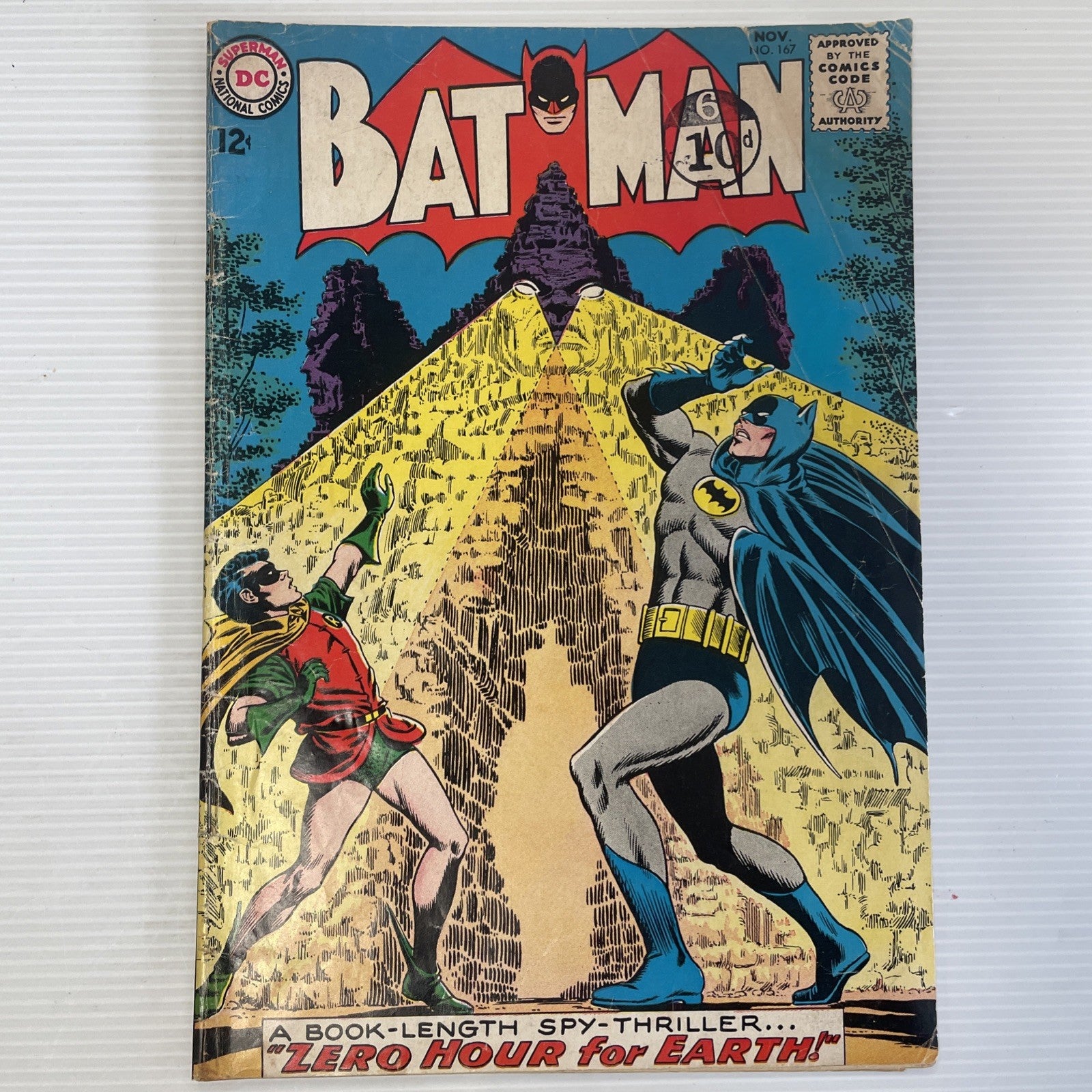 Batman #167 1964 GD Pence Stamp **Staining inside covers & first few pages0