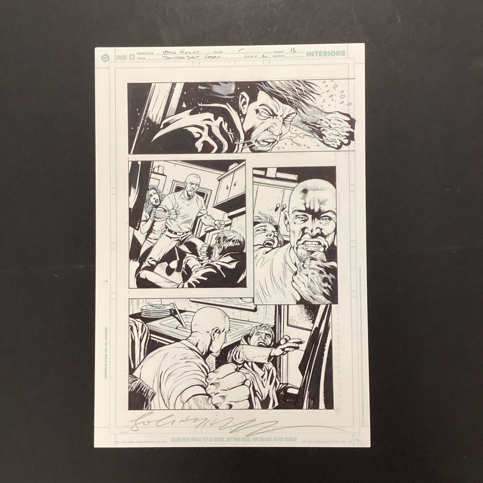Original Artwork for Thunderbolt Jaxon #1 Page 13 By John Higgins 20060