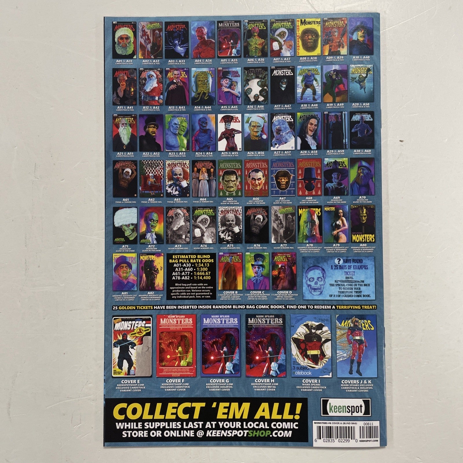 Mark Spears Monsters #8 2025 NM Virgin Cover A19 1:34 Blind Bag Ratio4
