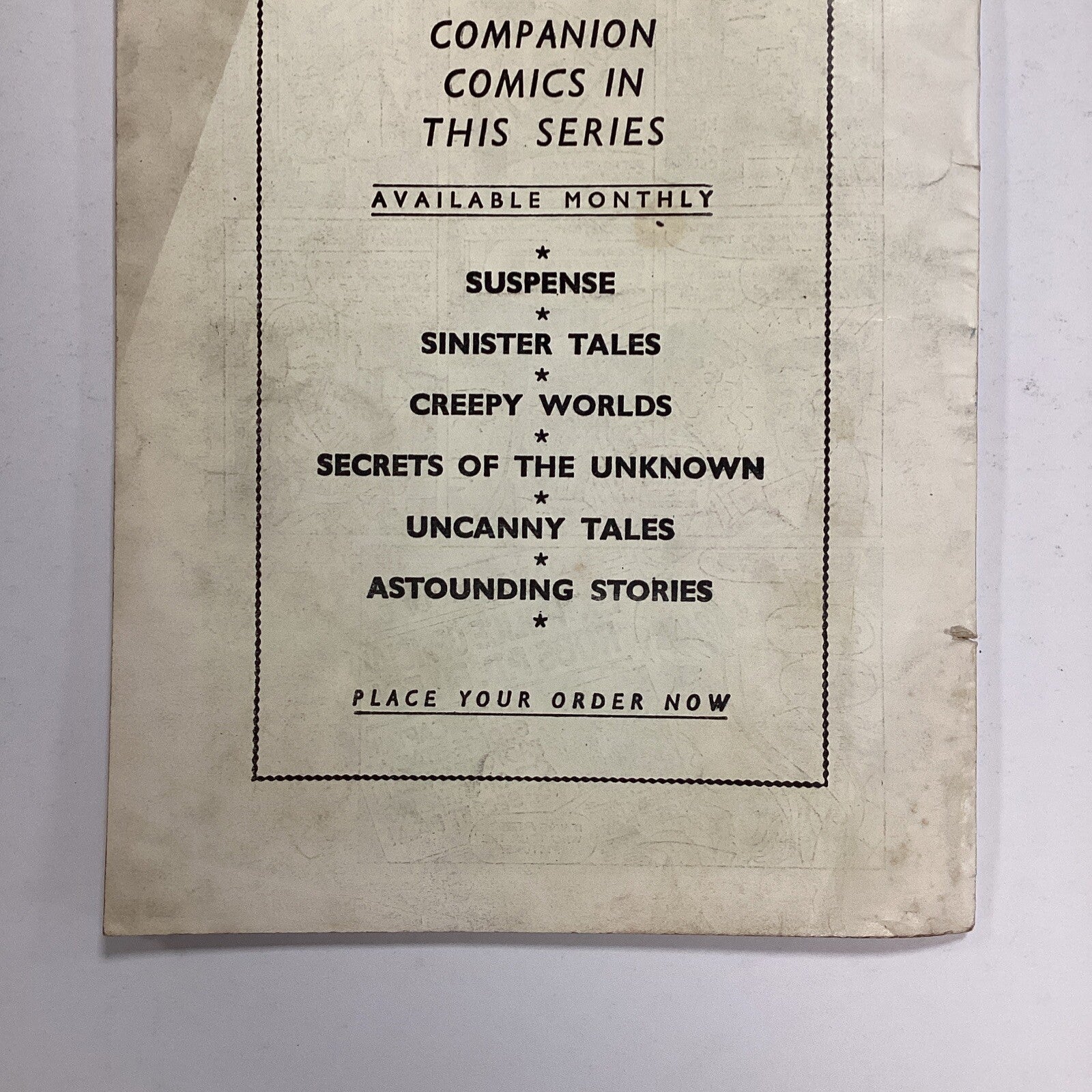 Alan Class Creep Worlds #110 late 1960s - early 70s GD **pen lines on front and9