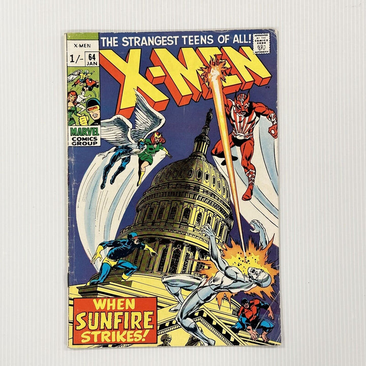 X-Men #64 1969 VG/FN 1st Appearance Sunfire Pence Copy
