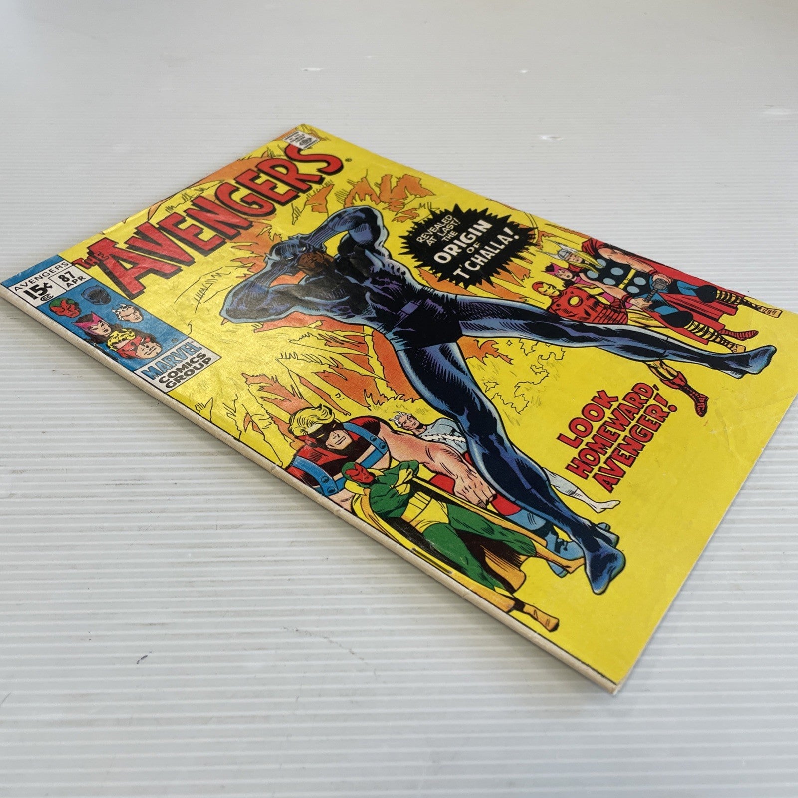 Avengers #87 1971 VG/FN Origin on T'Challa **Pencil marks all over front cover3