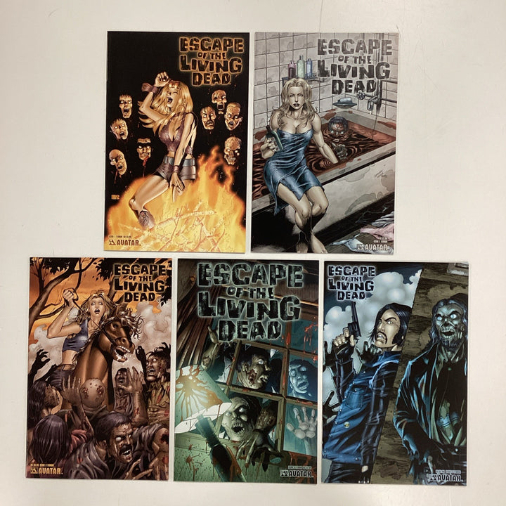 Escape Of The Living Dead #1-5 2005 VF/NM Terror Variants Complete Set Avatar Co0