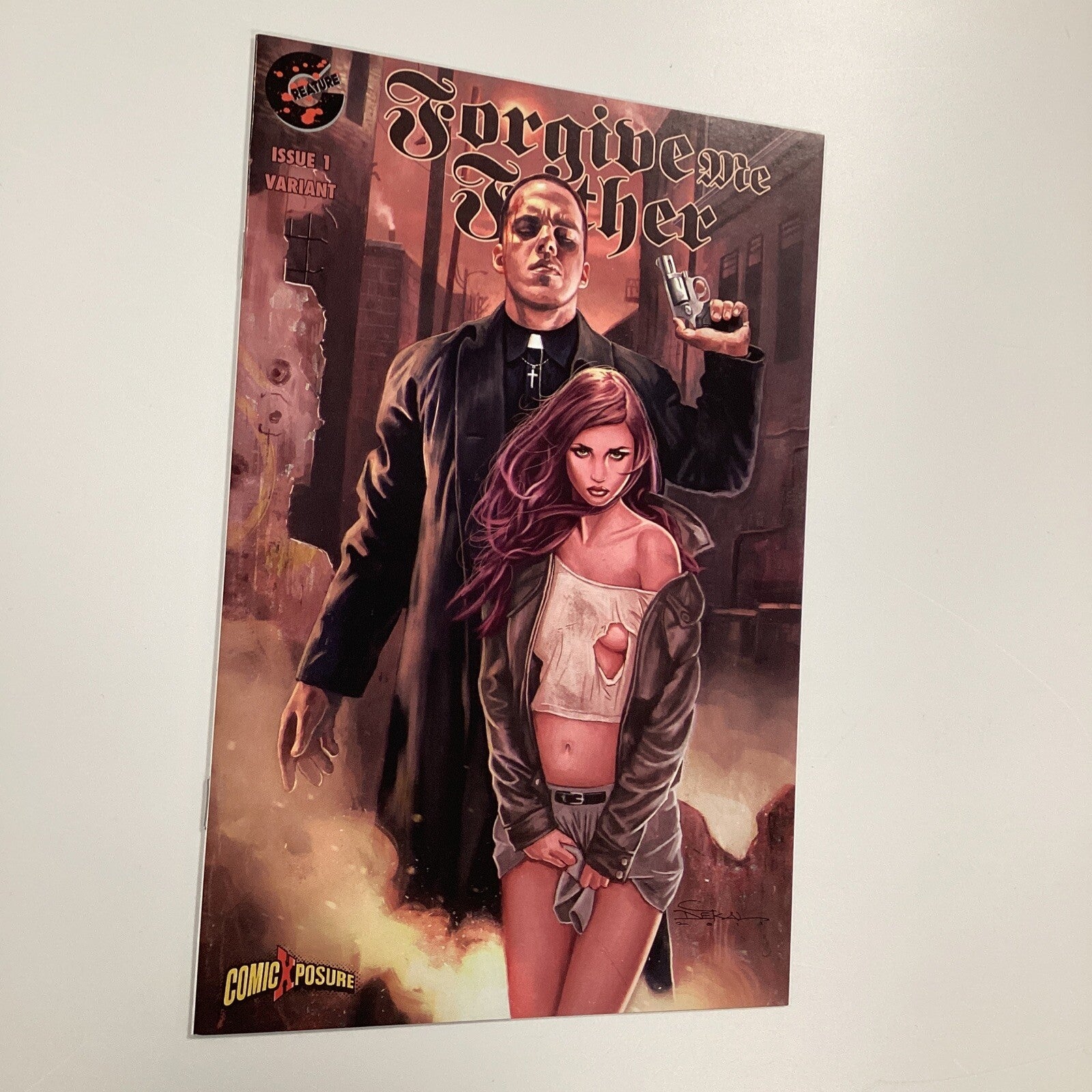 Forgive Me Father #1 2016 VF/NM Comicxposure Variant Creature Entertainment3
