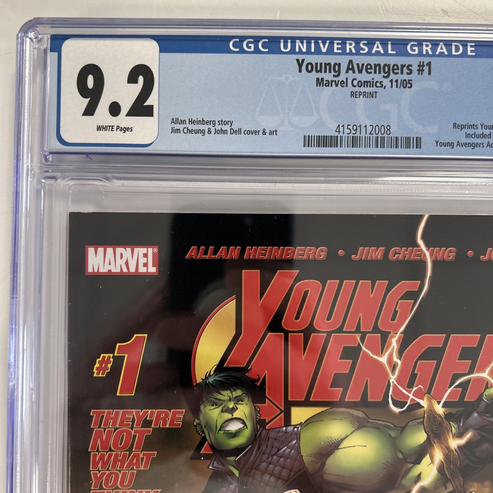 Young Avengers #1 Reprint 2005 9.2 CGC **Reprint edition as issued with Marvel..3