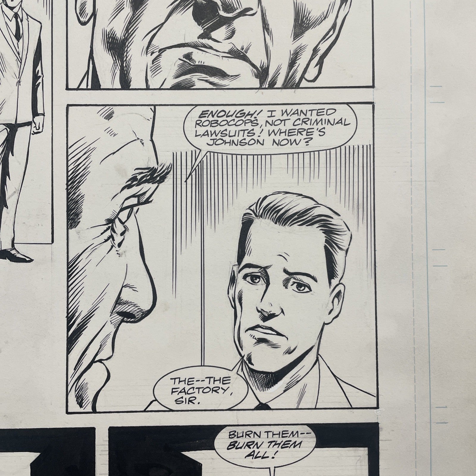Lee Sullivan Original Art for Marvel's Robocop #15 Page 11 19916