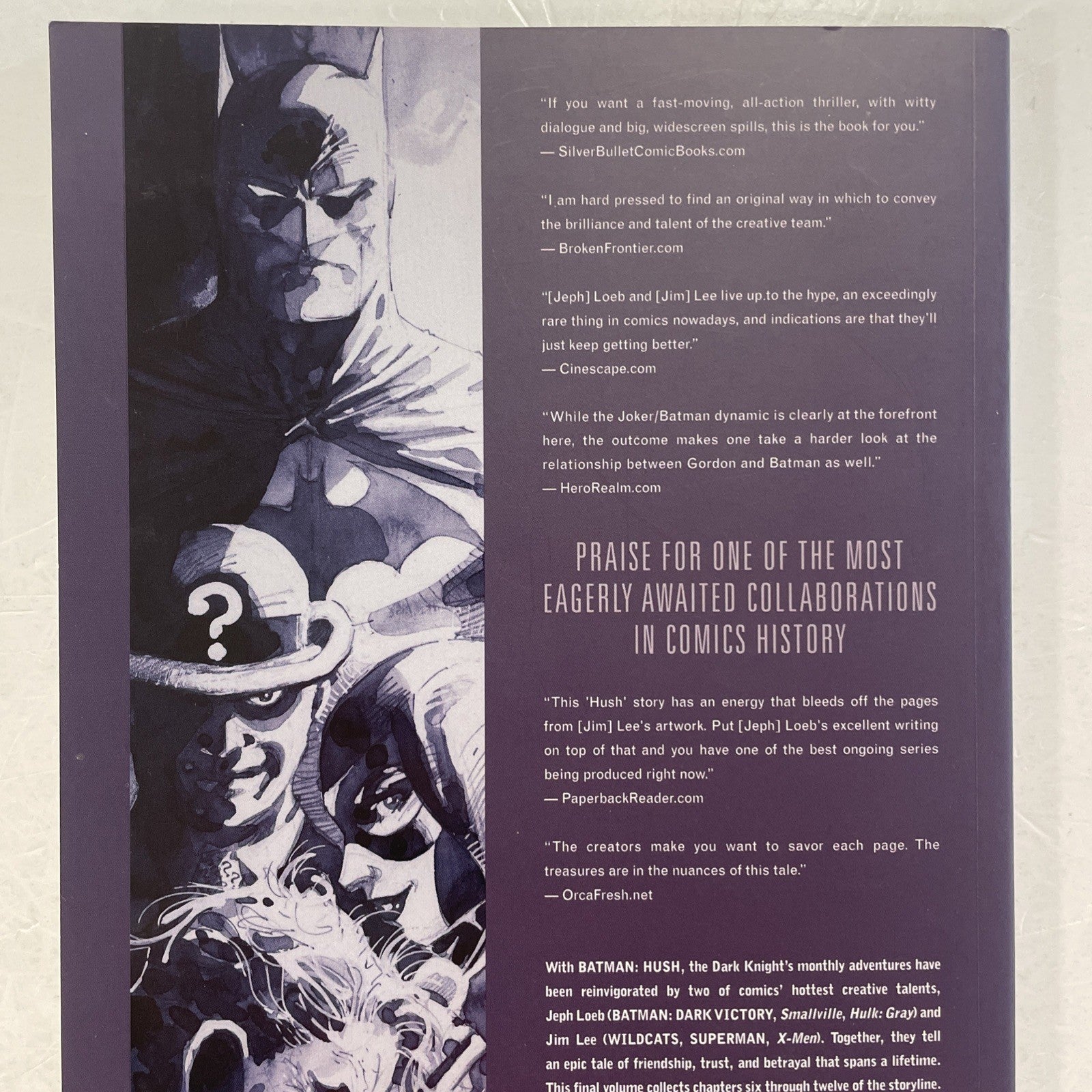 Batman Hush Vol. 1 & 2 2003 TPB Trade Paperback Graphic Novel Set15