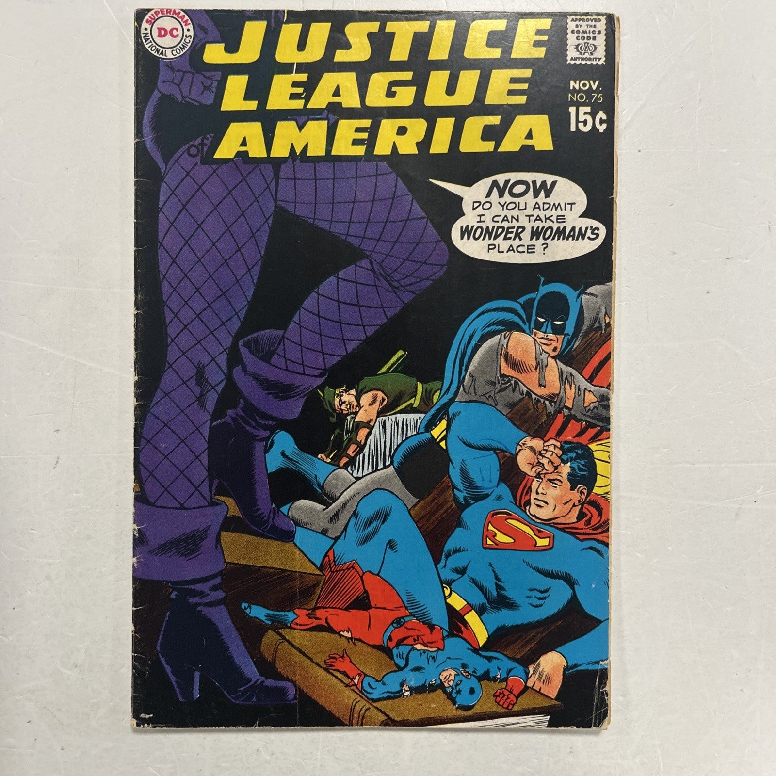 Justice League of America #75 1969 VG 1st Black Canary Pence Stamp0