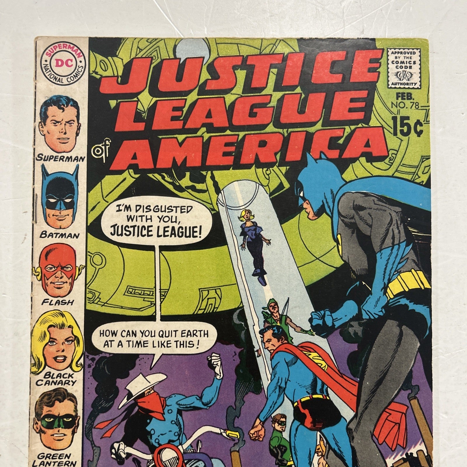 Justice League of America #78 1970 VG+ 1st Silver Age Vigilante1