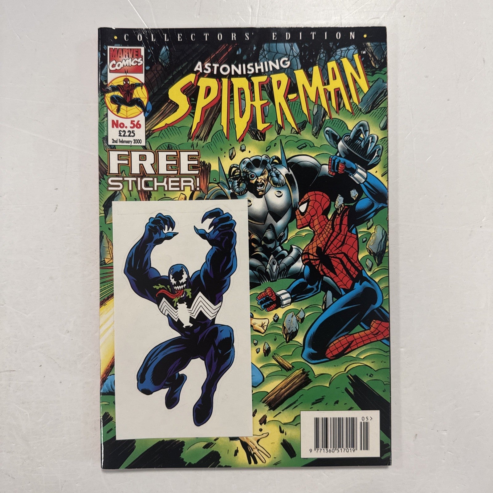 Astonishing Spider-Man #56 2000 VF+ UK Marvel Panini Inc. Free Gift Stickers0