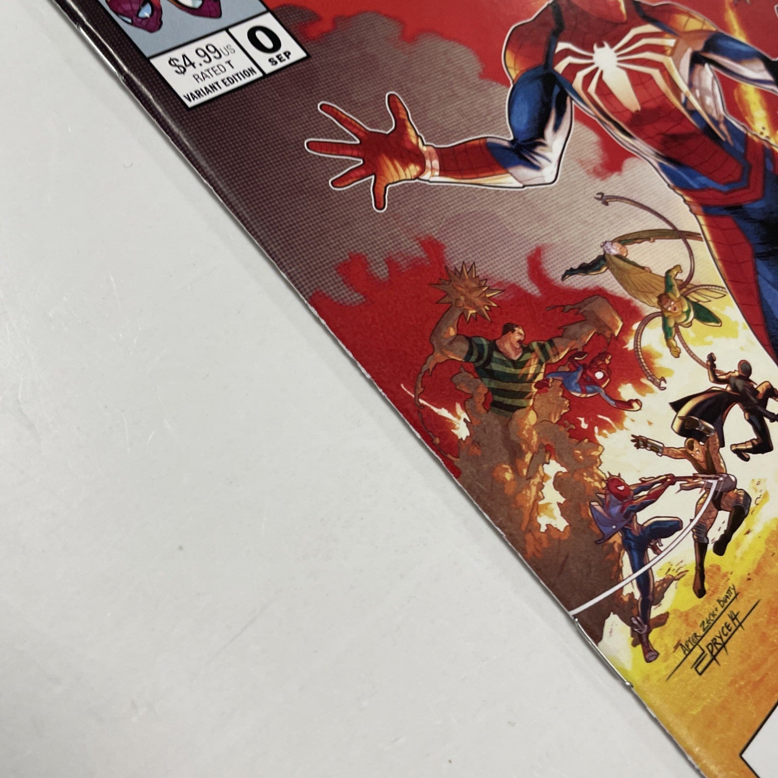 Spider-geddon #0 2018 NM Campbell Secret Wars #8 cover Homage Variant Edition4