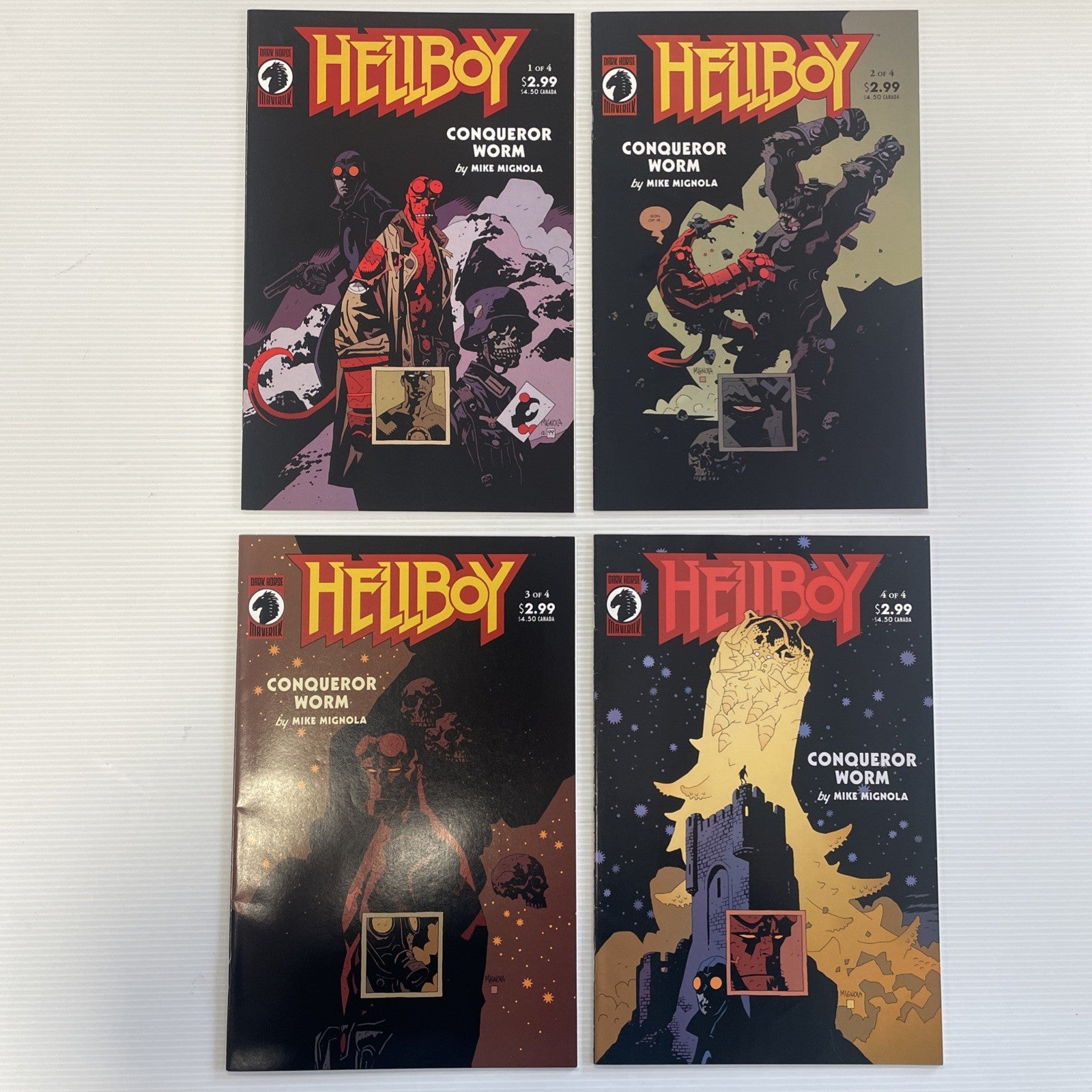 Hellboy: Conqueror Worm #1-4 2001 VF Complete Set0
