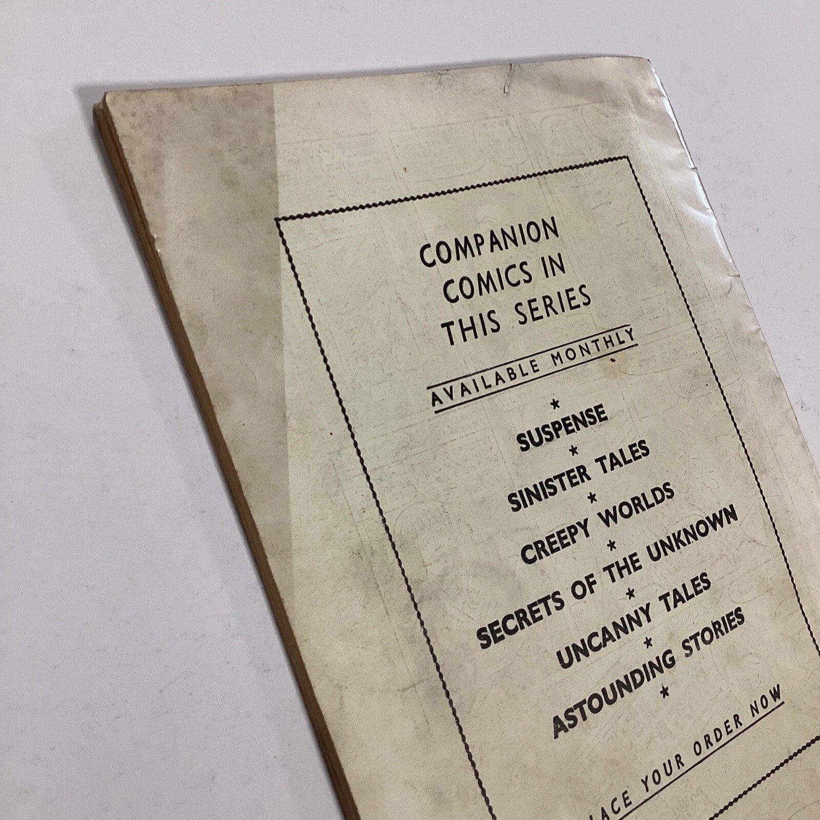 Alan Class Creep Worlds #110 late 1960s - early 70s GD **pen lines on front and12
