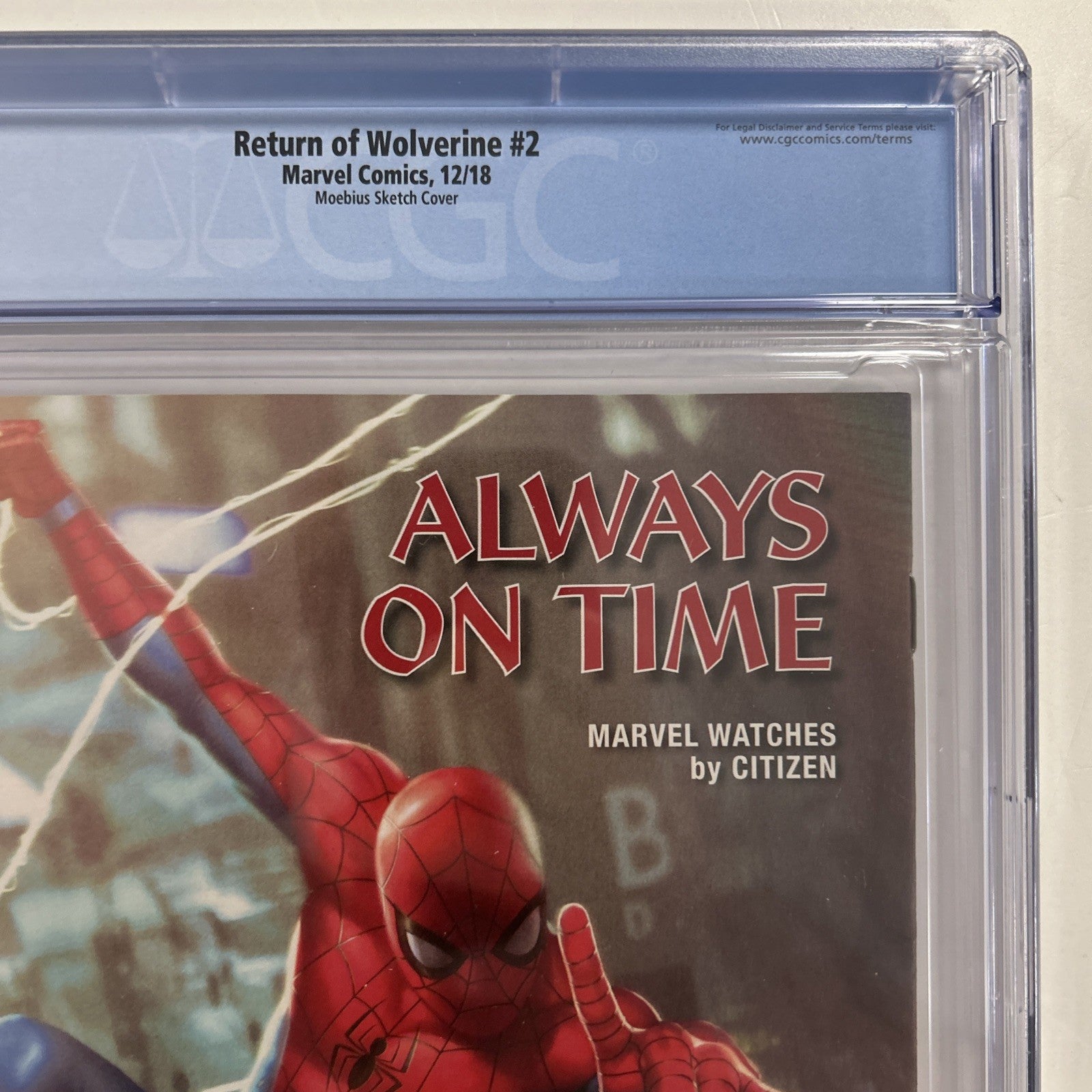 Return of Wolverine #2 2018 CGC 9.8 White Pages Hidded Gem 1:1000 Moebius Sketch15