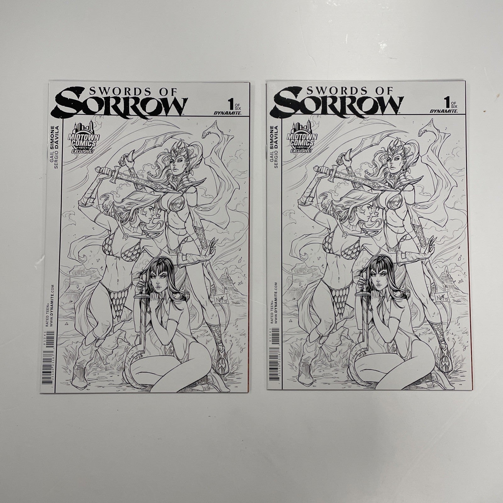 Swords Of Sorrow #1 2015 Nei Ruffino Midtow Sketch Variant0