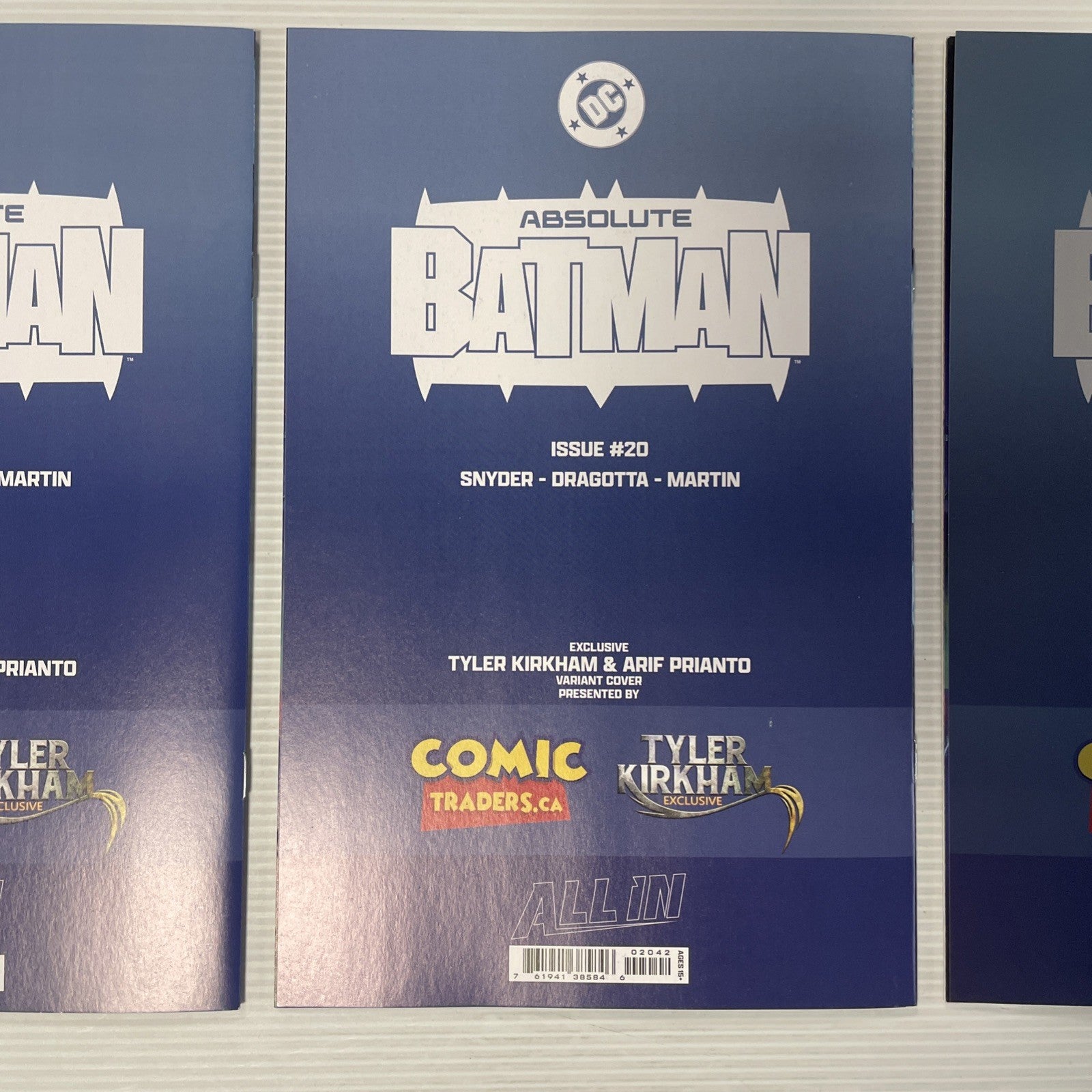 Absolute Batman #20 2026 NM Tyler Kirkham Battle Damage Foil, Trade & Virgin7