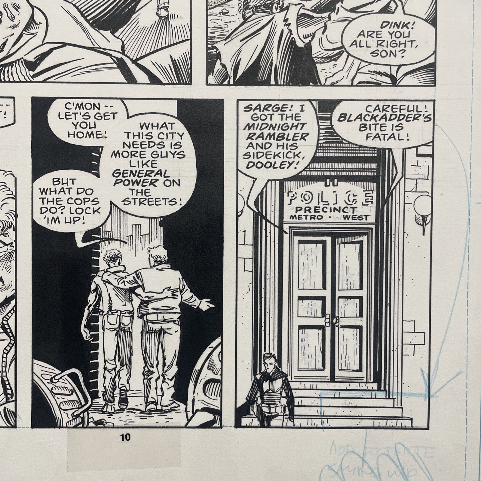 Lee Sullivan Original Art for Marvel's Robocop #9 Page 7 19907