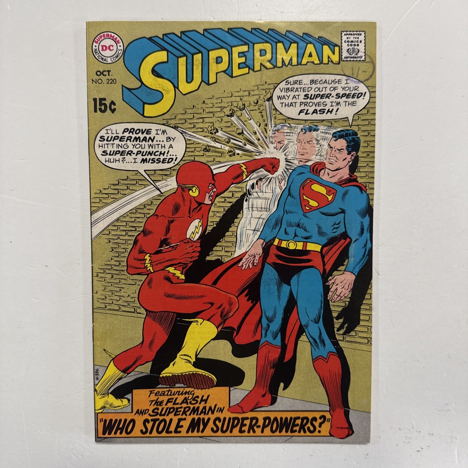 Superman #220 1969 Pence Stamp0