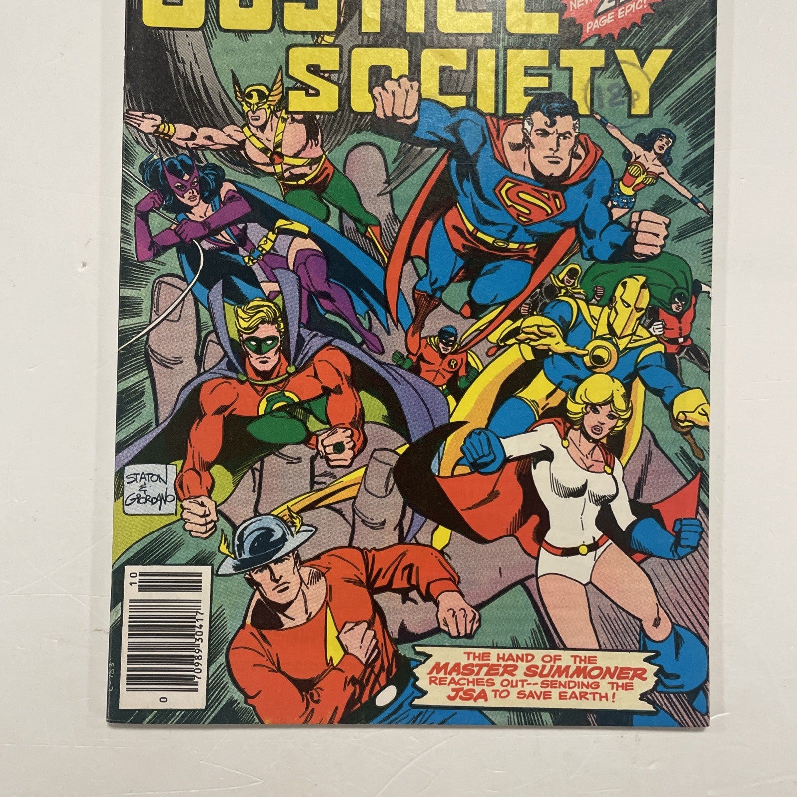All-star Comics Presents Justice Society #74 1978 FN/VF Final Issue Pence Stamp2