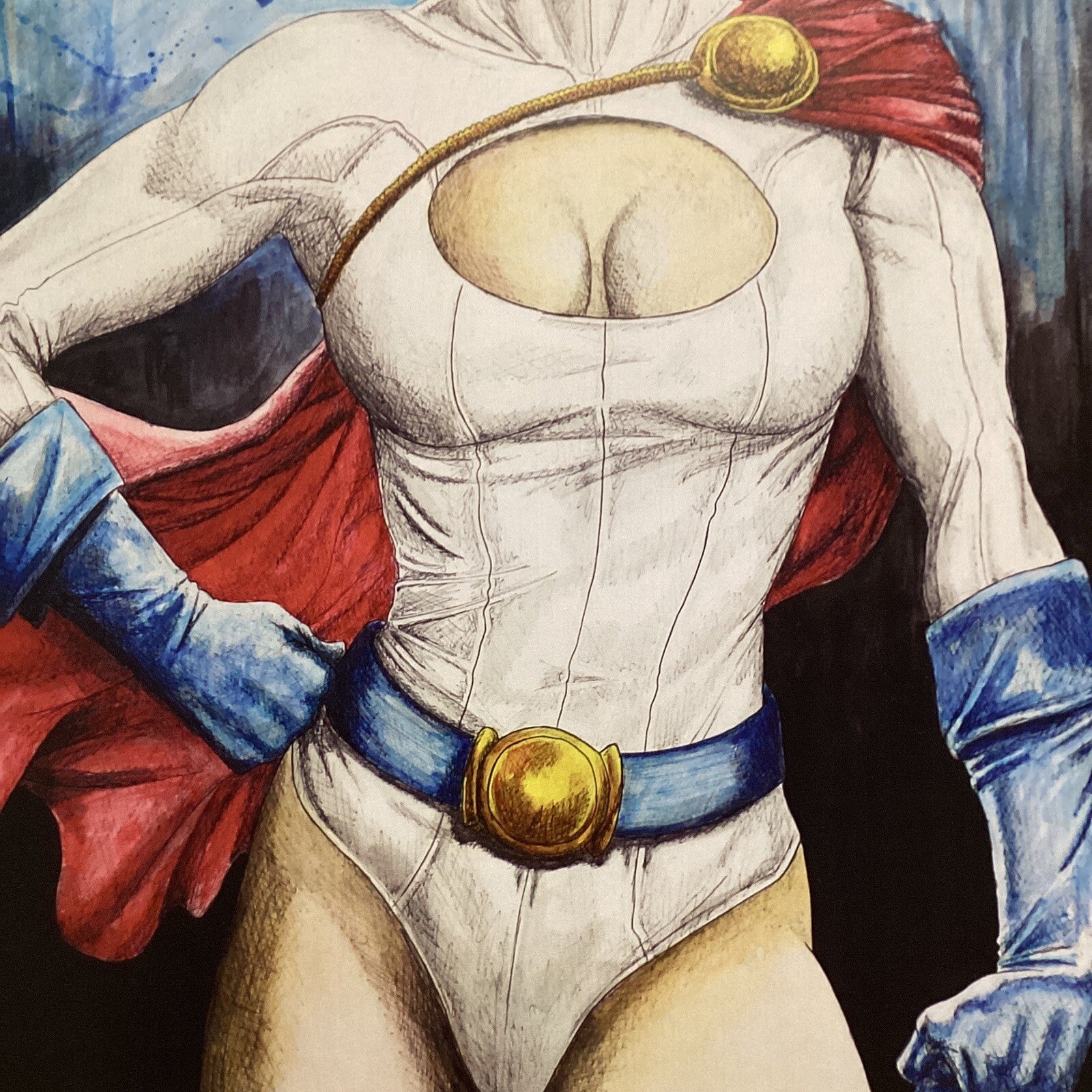 Power Girl Signed Art Print by Becky Knapp6