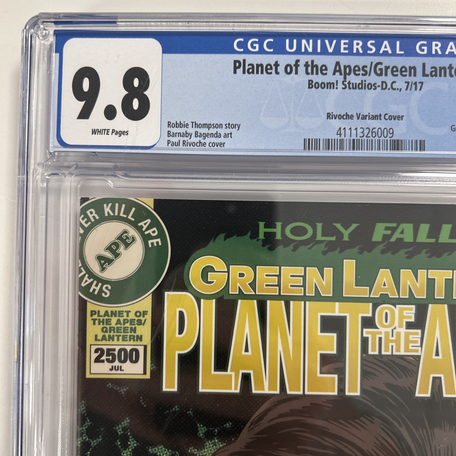 Planet of the Apes/Green Lantern #6 2017 CGC 9.8  Rivoche 1:20 Variant3