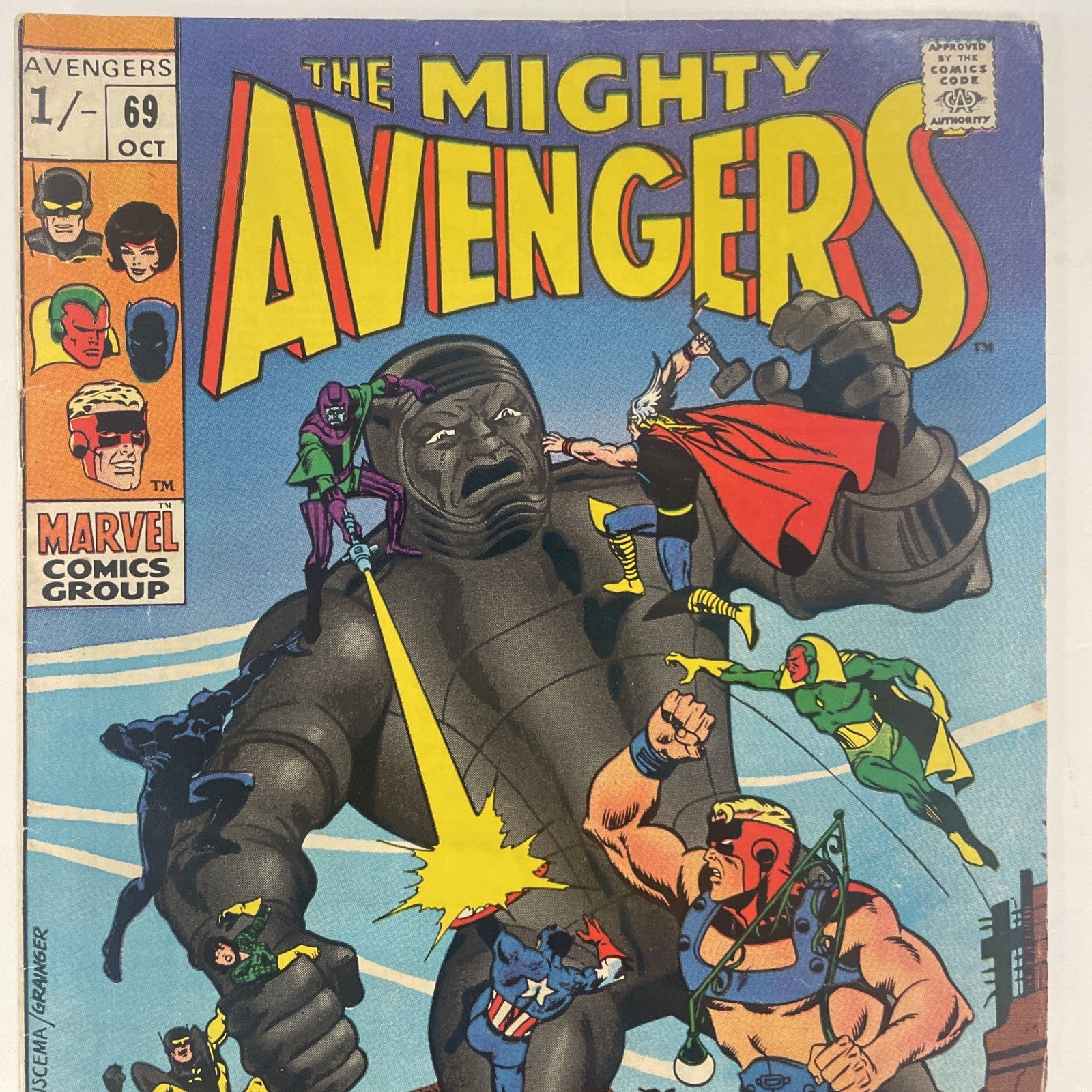 Avengers #69 1969 VG 1st Grandmaster Pence Copy1