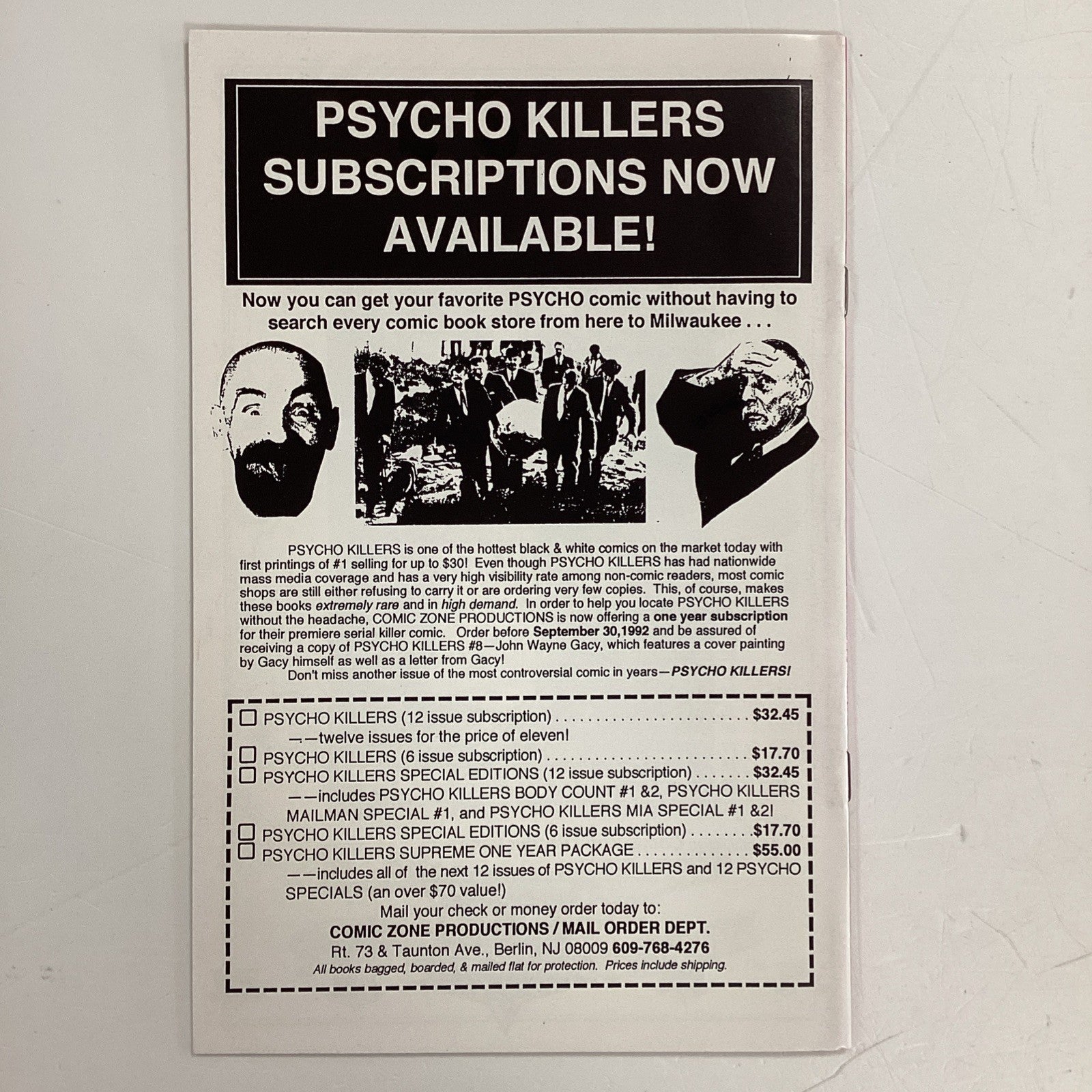 Psycho Killers #6 1992 FN Richard Ramirez Comic Zone3