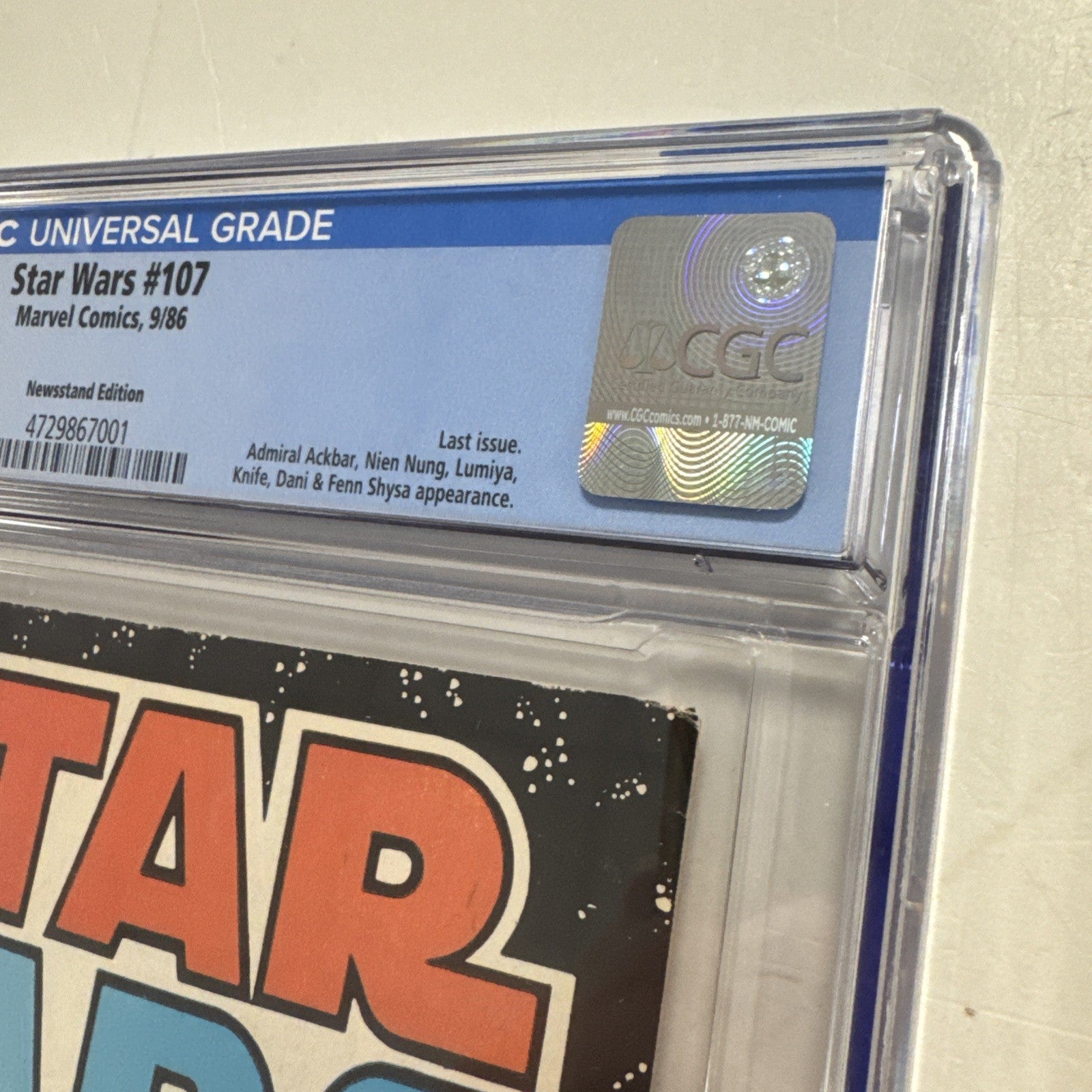 Star Wars #107 1986 CGC 7.5 White Pages Newsstand Last Issue3