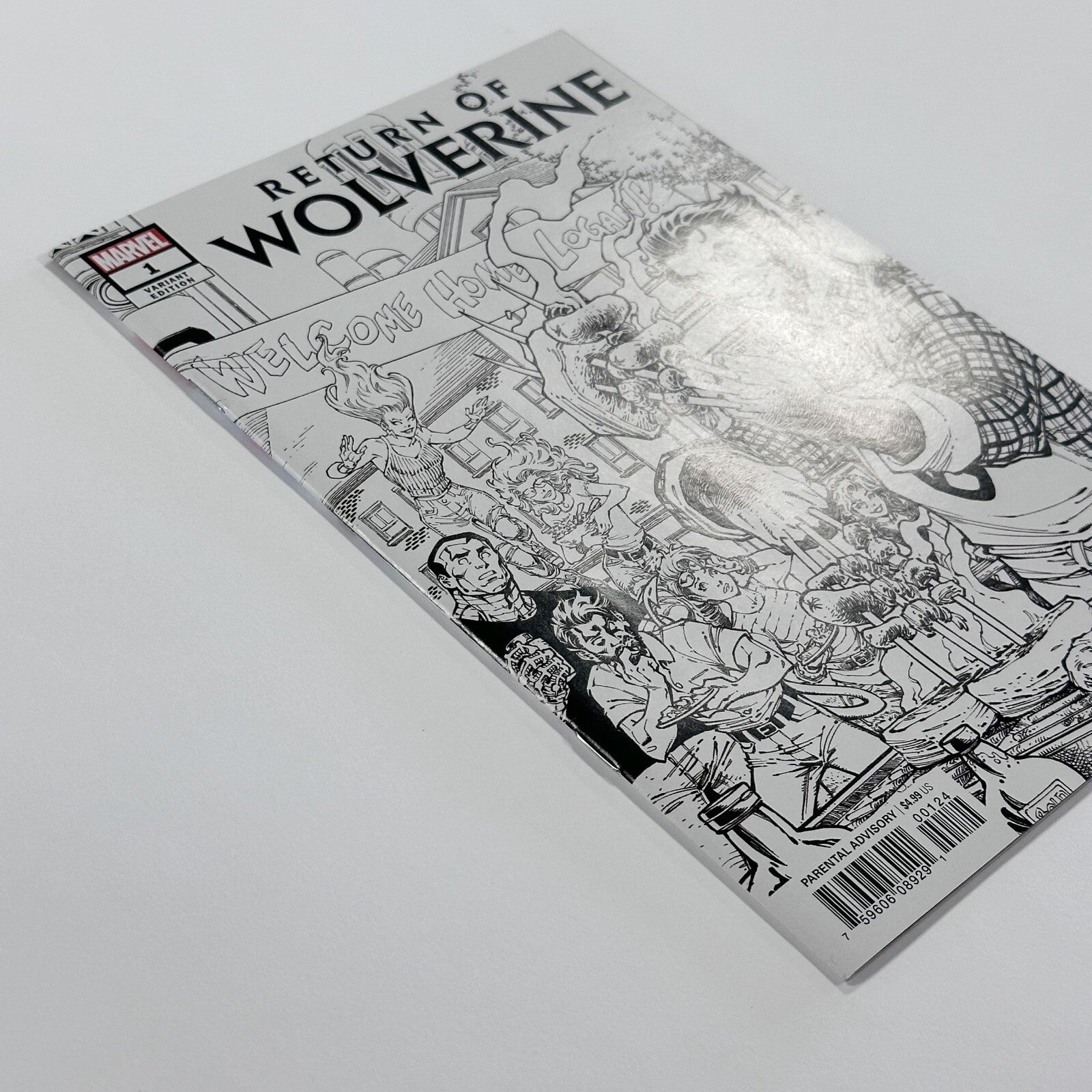 Return Of Wolverine #1 2018 NM Todd Nauck Party B&W Sketch Variant Cover3