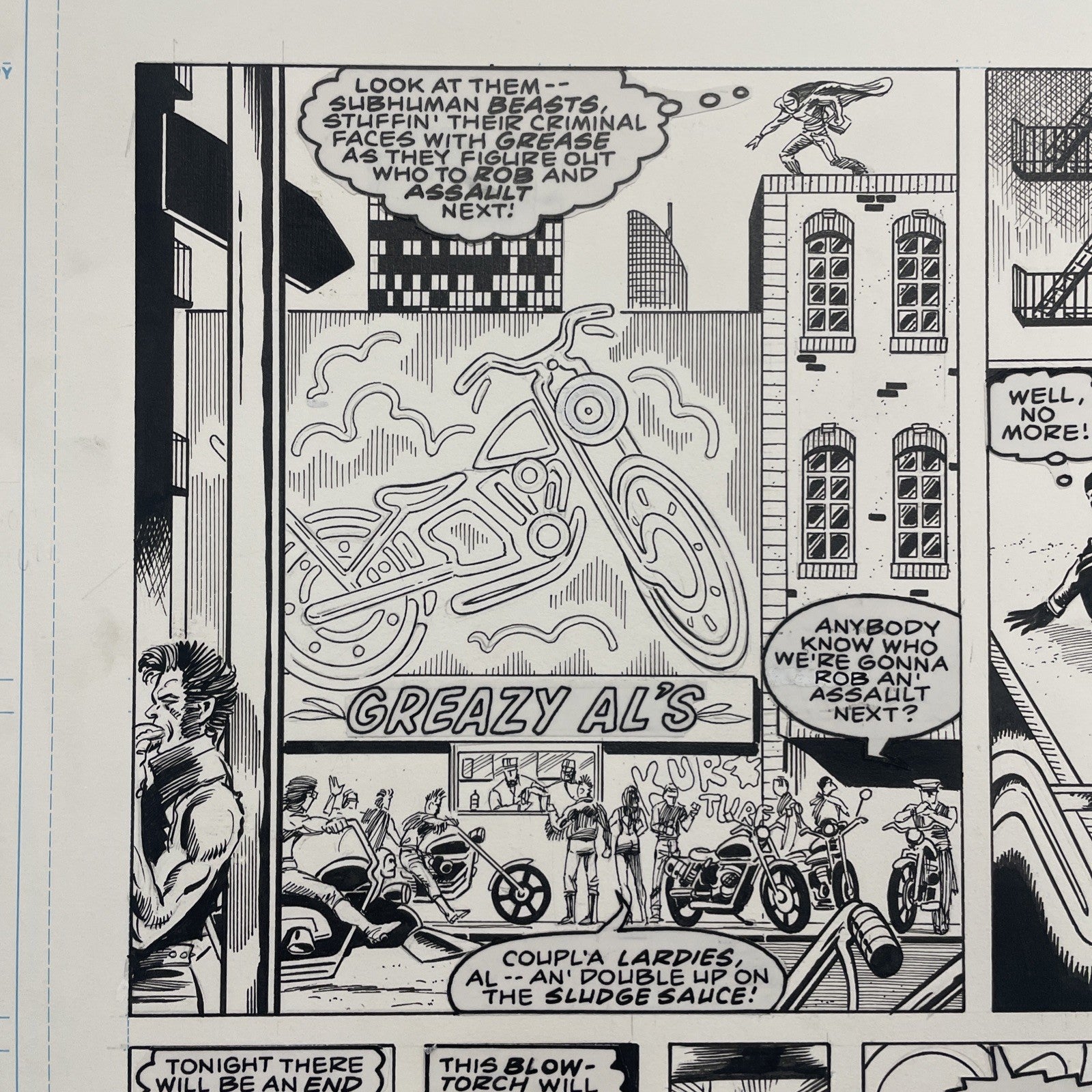 Lee Sullivan Original Art for Marvel's Robocop #10 Page 8 19904