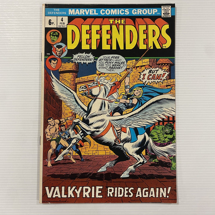Defenders #4 1972 FN+ 1st Appearance of Valkyrie Pence Copy0