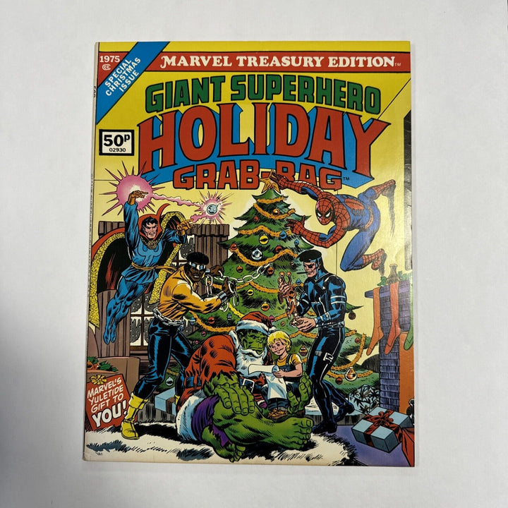 Marvel Treasury Edition #8 Giant Superhero Holiday Grab-Bag 1975 FN/VF Cent Copy