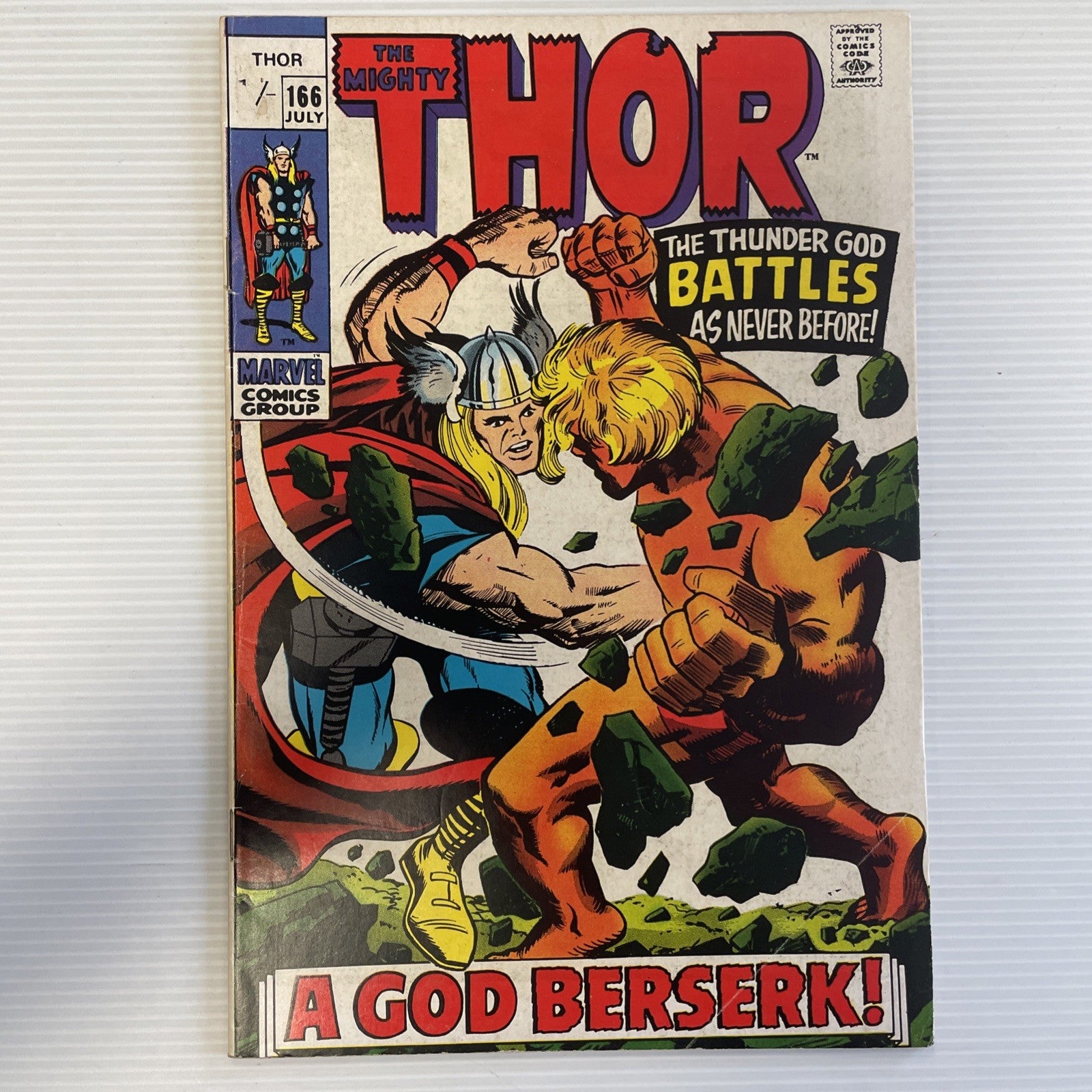 The Mighty Thor #166 1969 VG/FN 2nd Appearance of Him Adam Warlock Pence Copy0