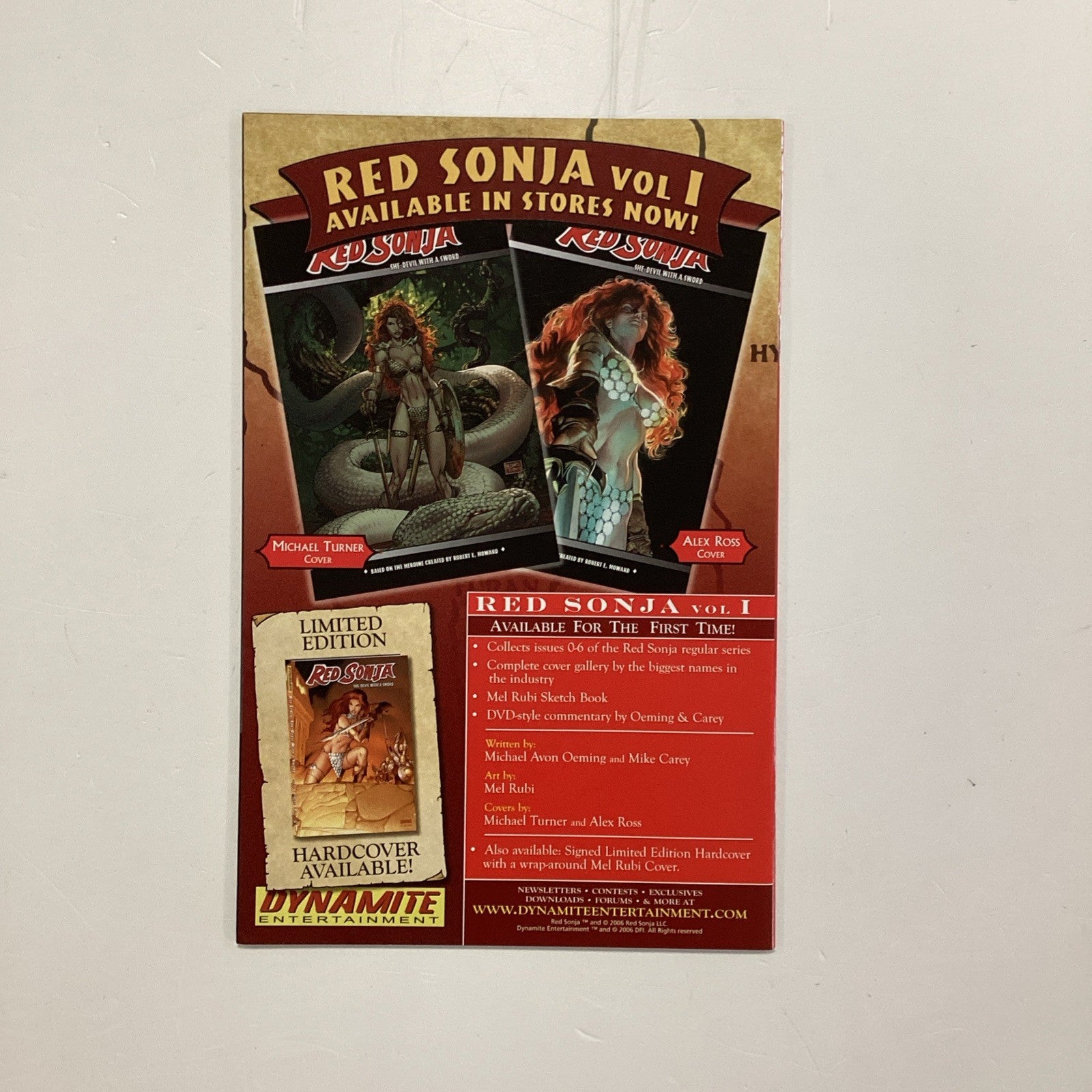 Red Sonja Cover Showcase 2007 VF/NM Dynamite Comics (2)5